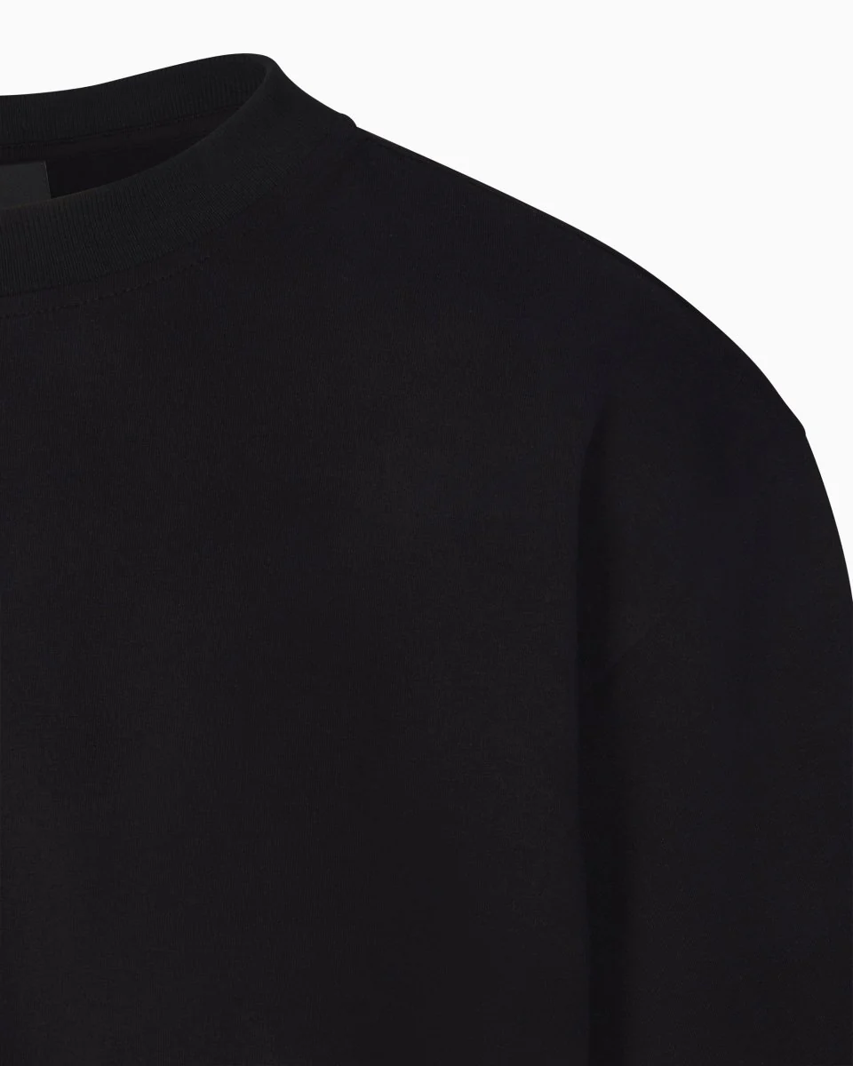 Boxy Cropped Tee | Black - Image 10