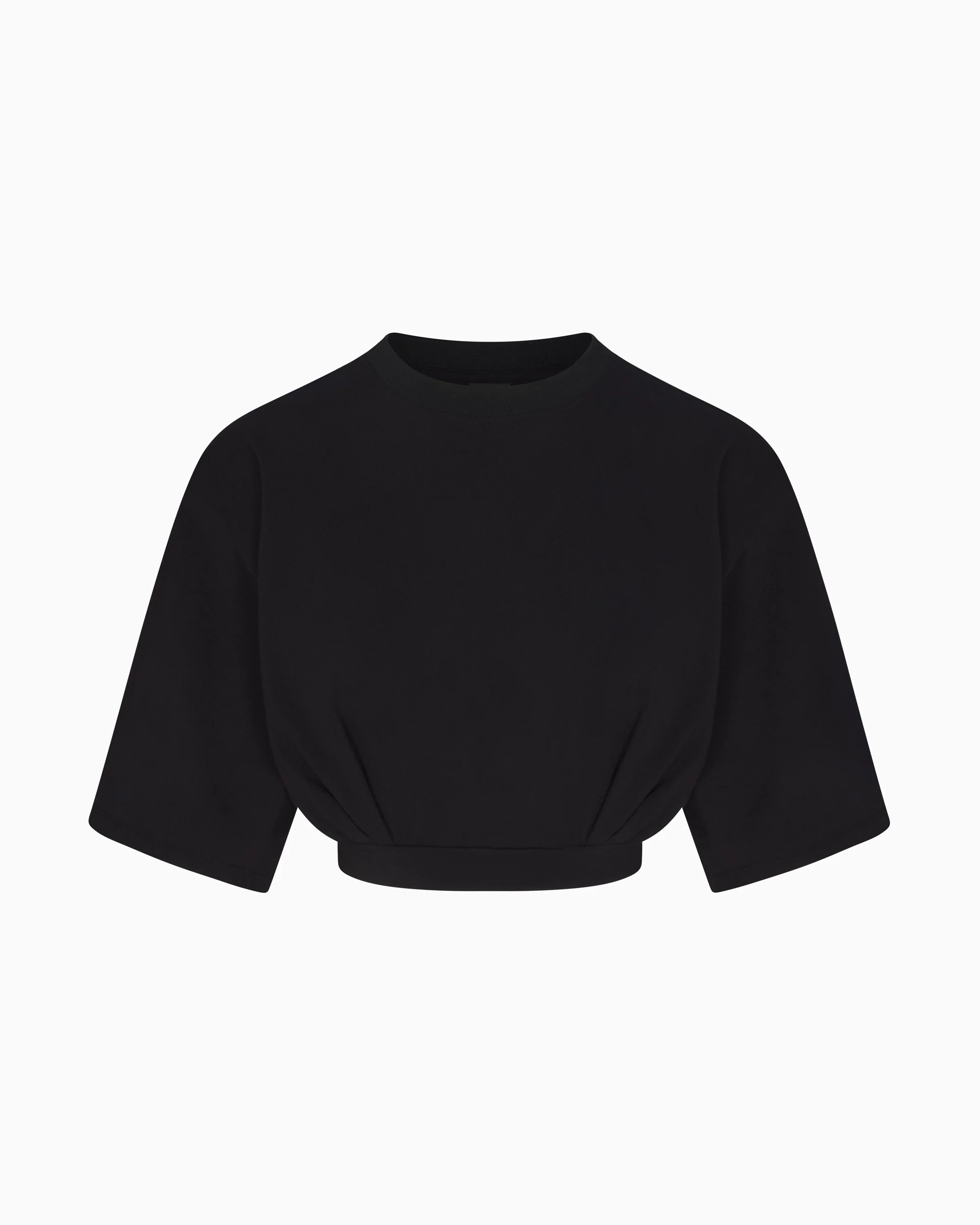 Boxy Cropped Tee | Black - Image 2