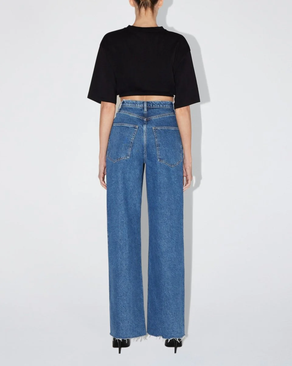 Boxy Cropped Tee | Black - Image 5
