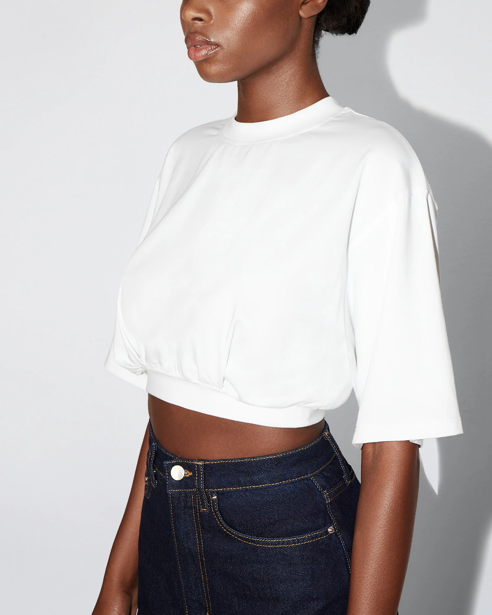 Boxy Cropped Tee | White - Image 3