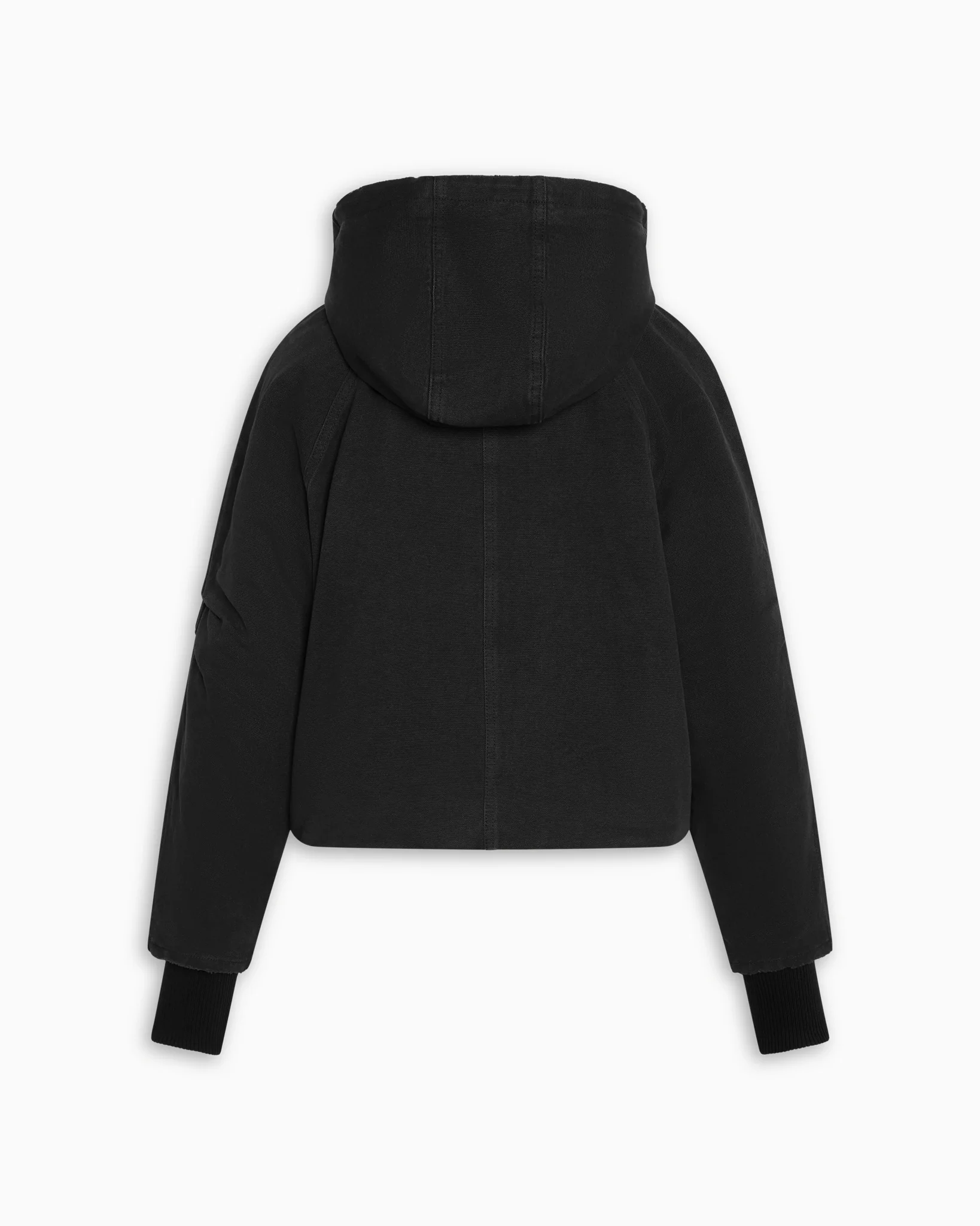 Canvas Hooded Jacket | Washed Black - Image 9