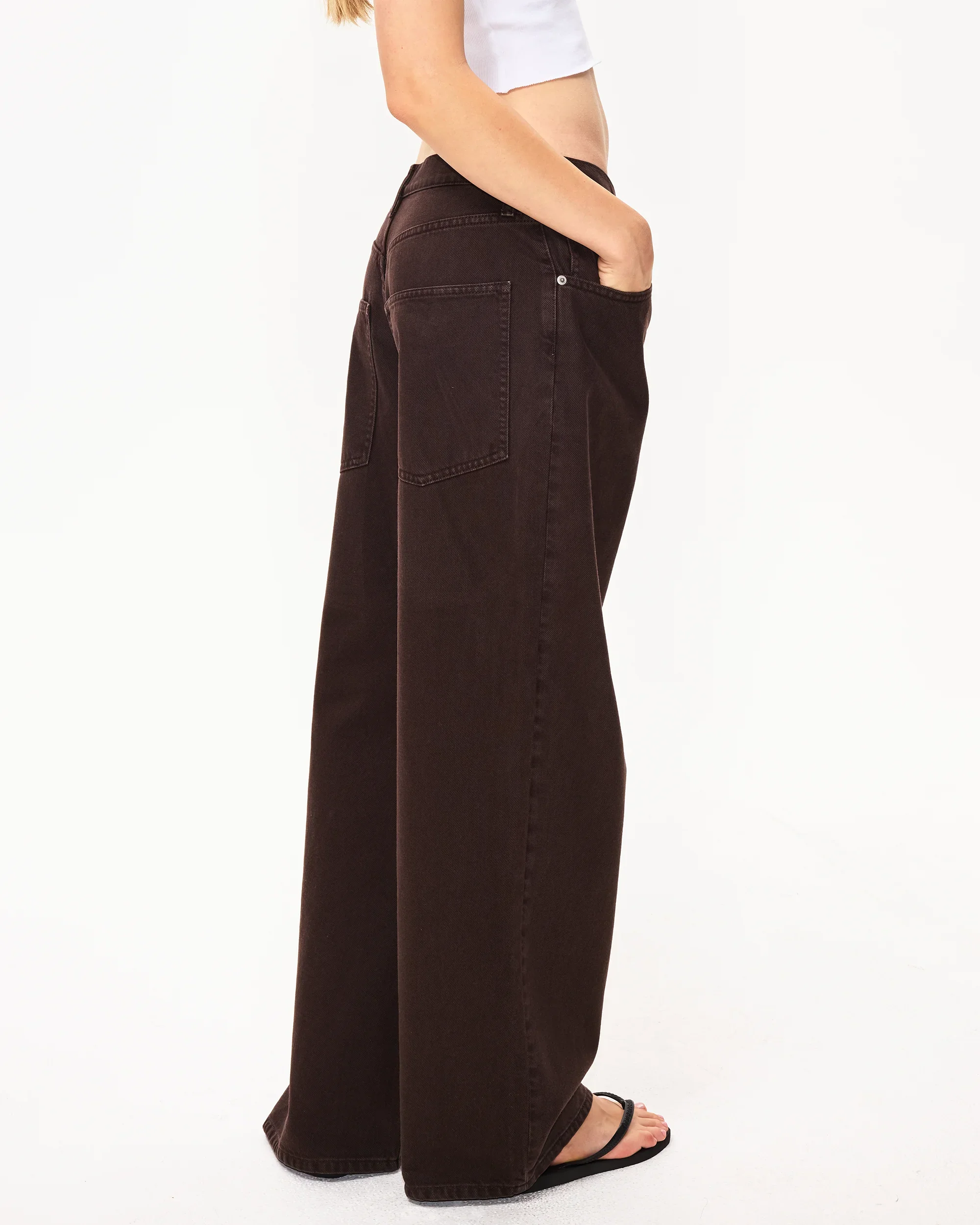 Classic Low Rise Denim | Chocolate - Image 10