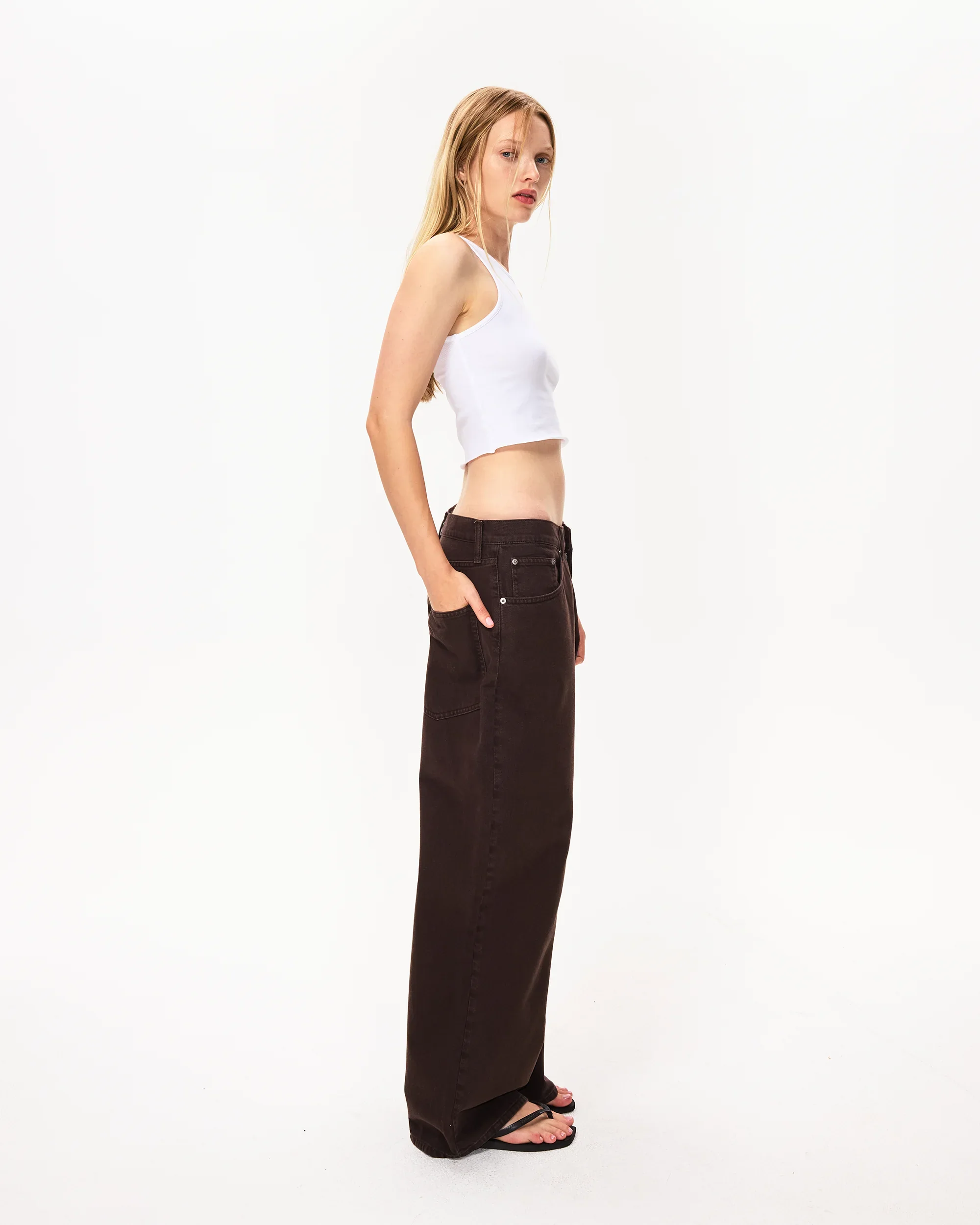 Classic Low Rise Denim | Chocolate - Image 11
