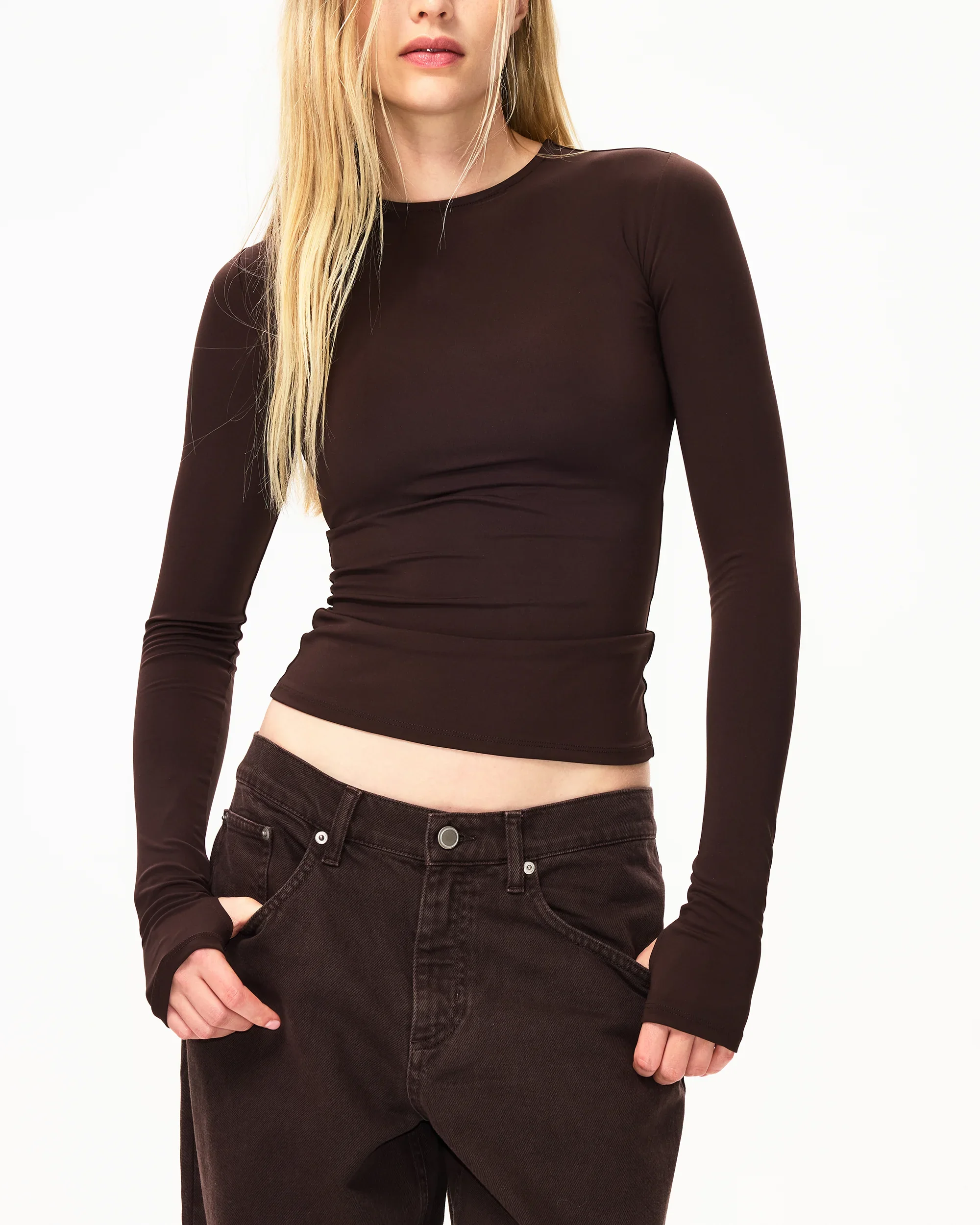 Classic Low Rise Denim | Chocolate - Image 14