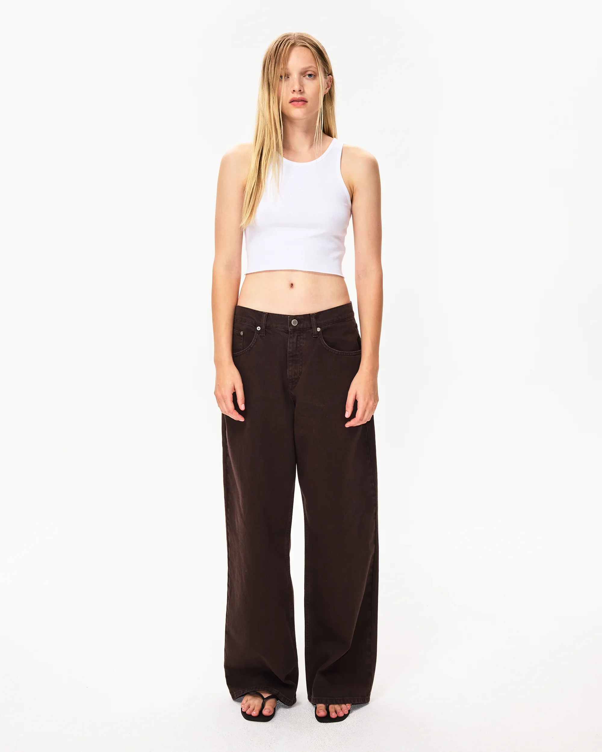 Classic Low Rise Denim | Chocolate - Image 3