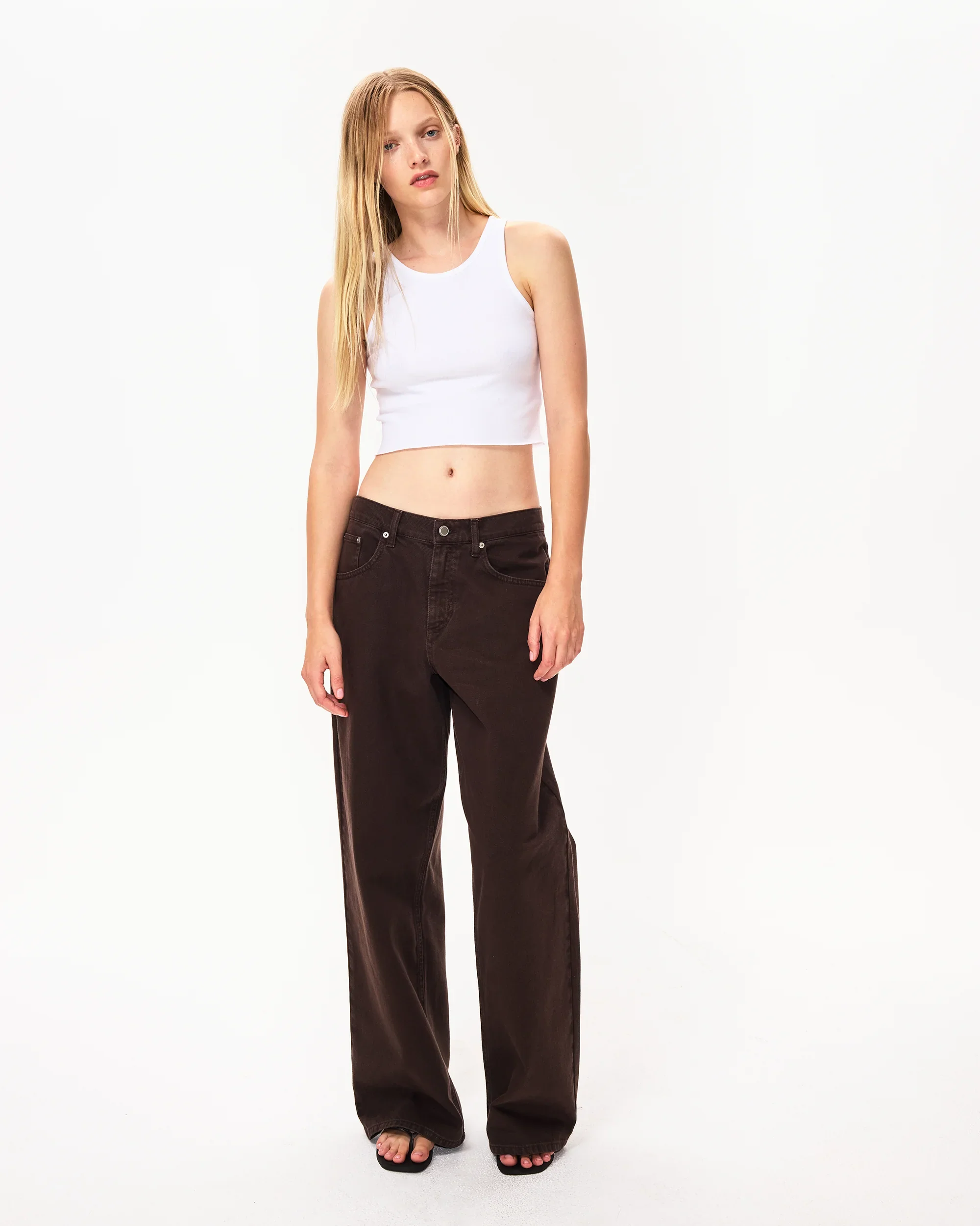 Classic Low Rise Denim | Chocolate - Image 4
