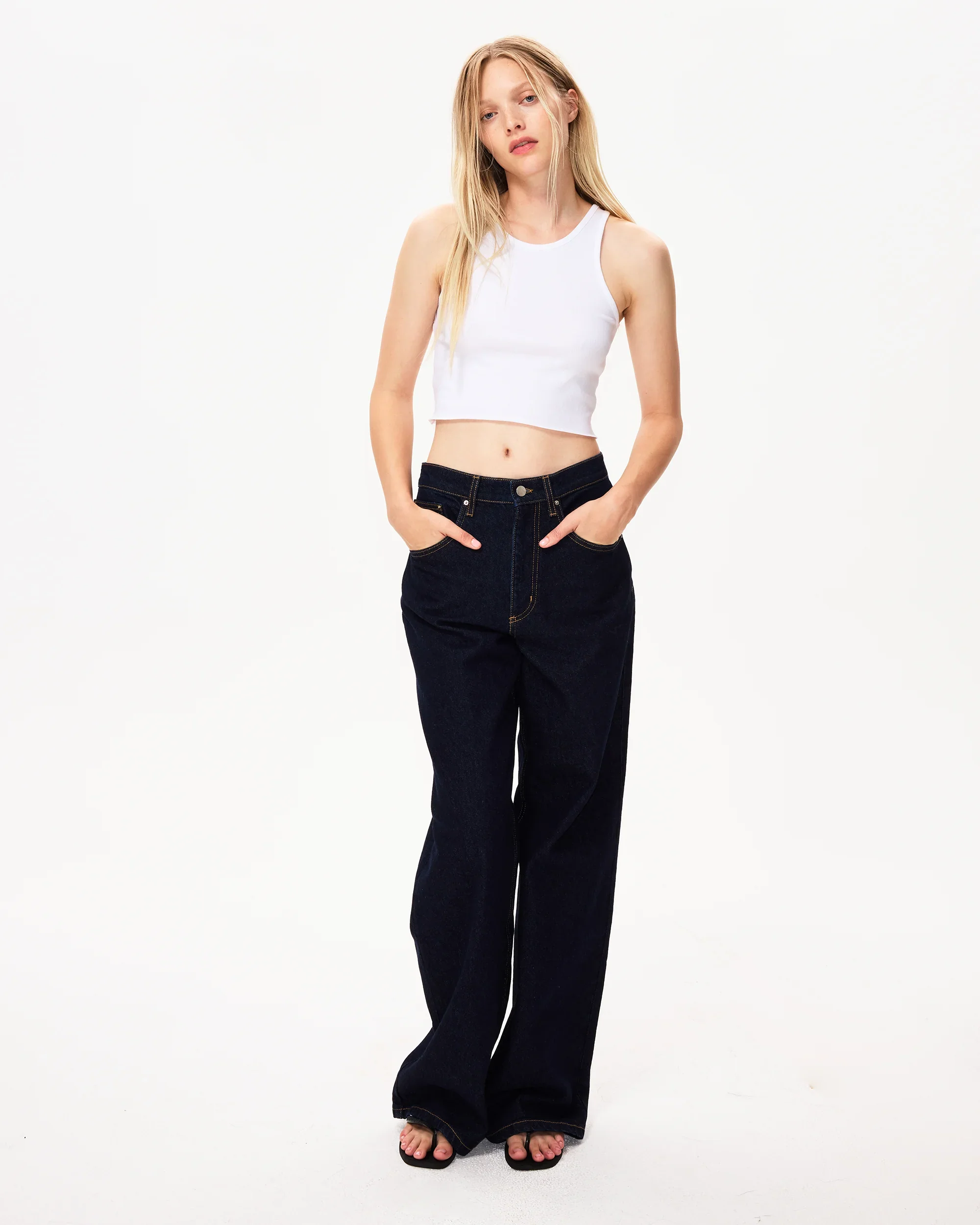 Classic Low Rise Denim | Dark Wash - Image 3