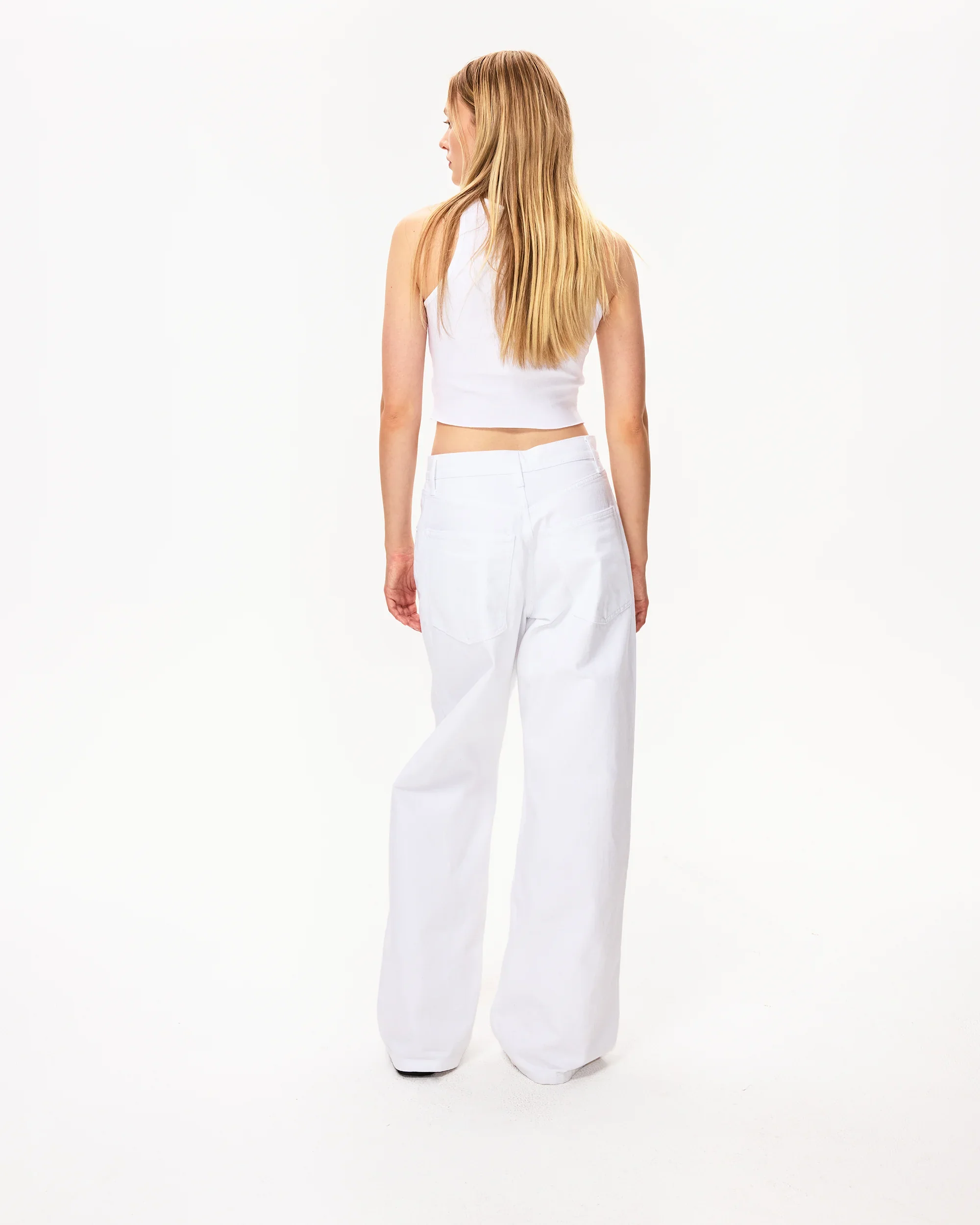 Classic Low Rise Denim | White - Image 5