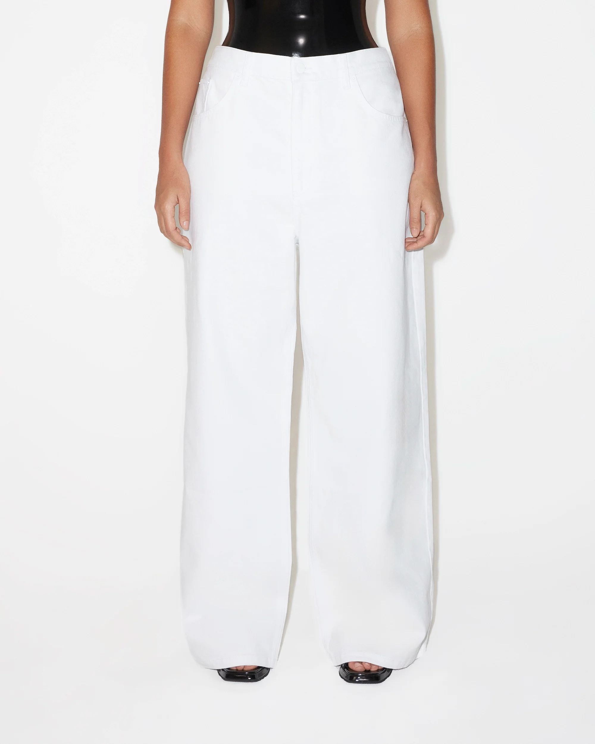 Classic Low Rise Denim | White - Image 6