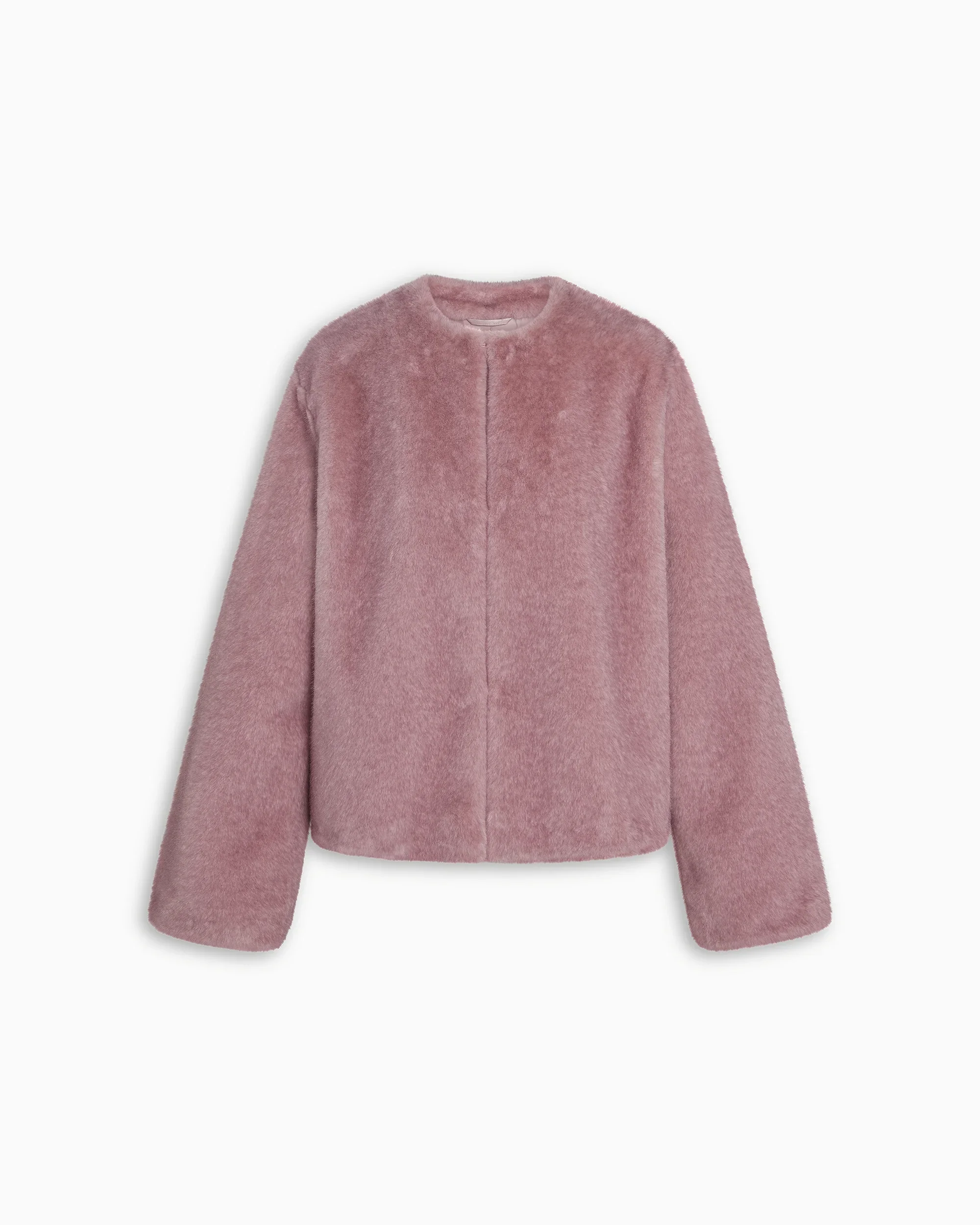 Signature Faux Fur Jacket | Powder Pink - Image 2