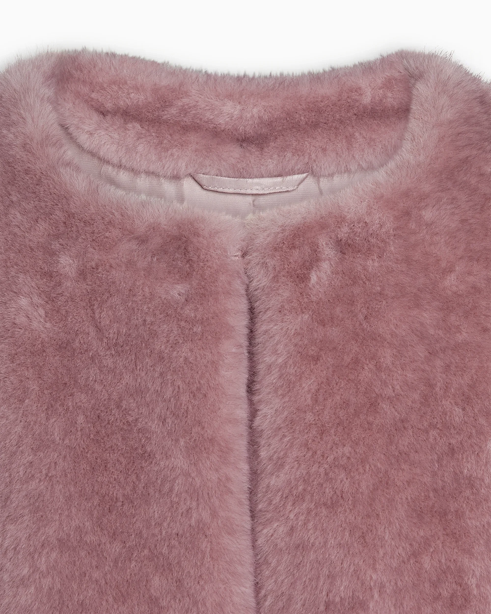 Signature Faux Fur Jacket | Powder Pink - Image 5