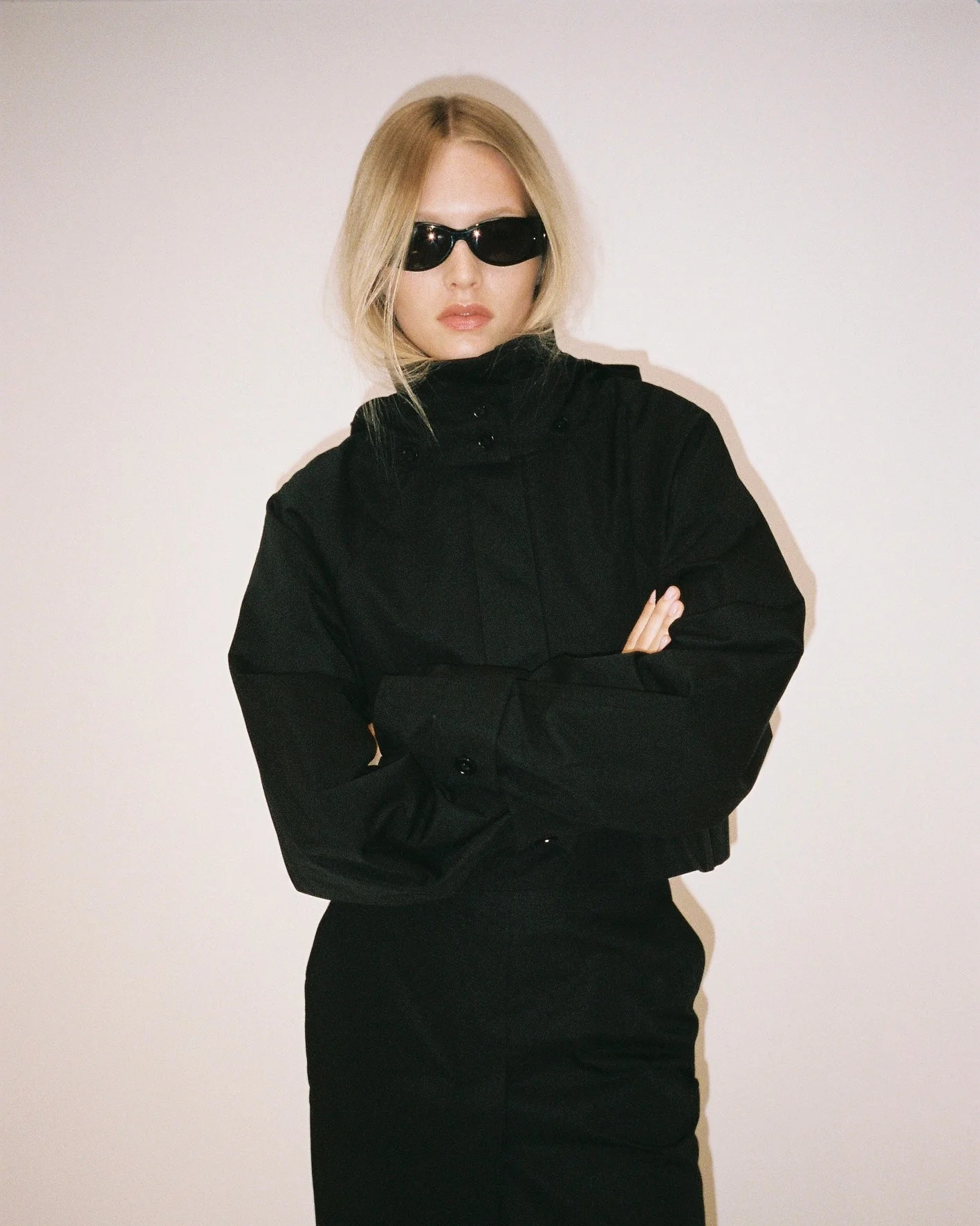 Cropped Parka | Black