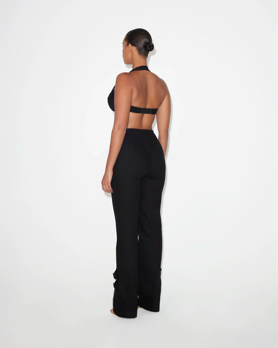 Denim Zipper Bralette | Black - Image 5