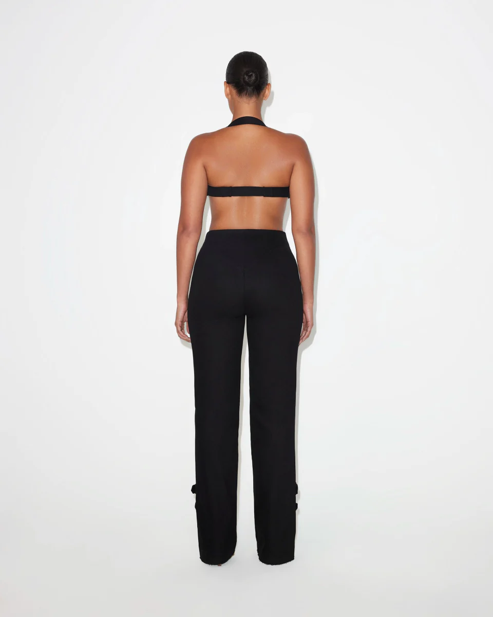 Denim Zipper Bralette | Black - Image 6