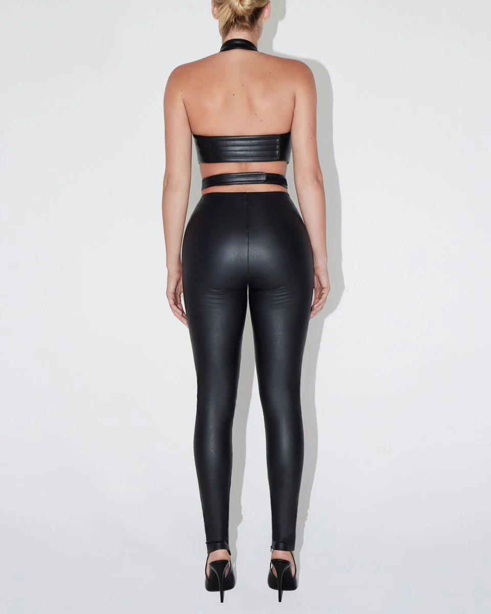 Faux Leather Legging | Black - Image 4