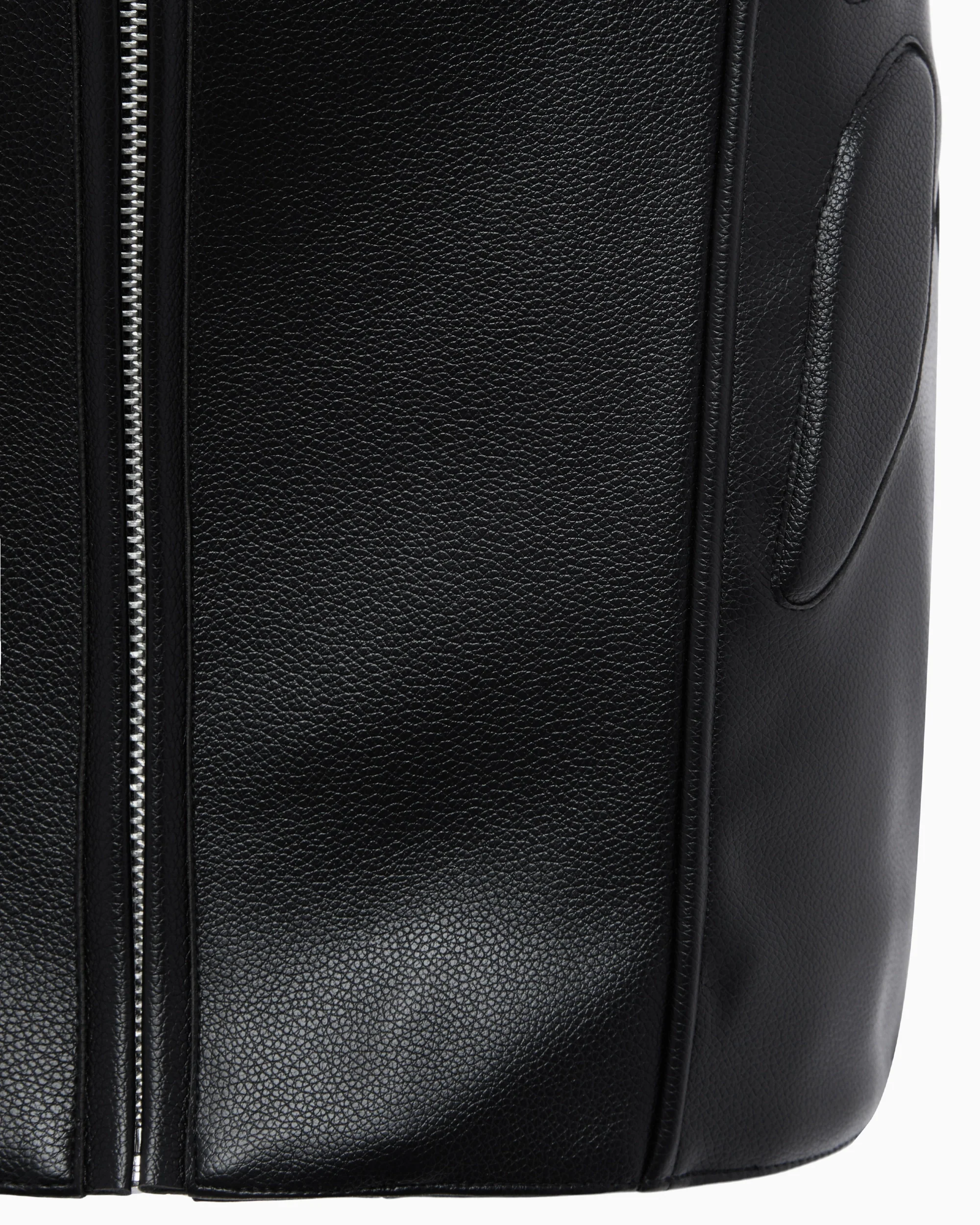 Faux Leather Strapless Mini Dress | Black - Image 8