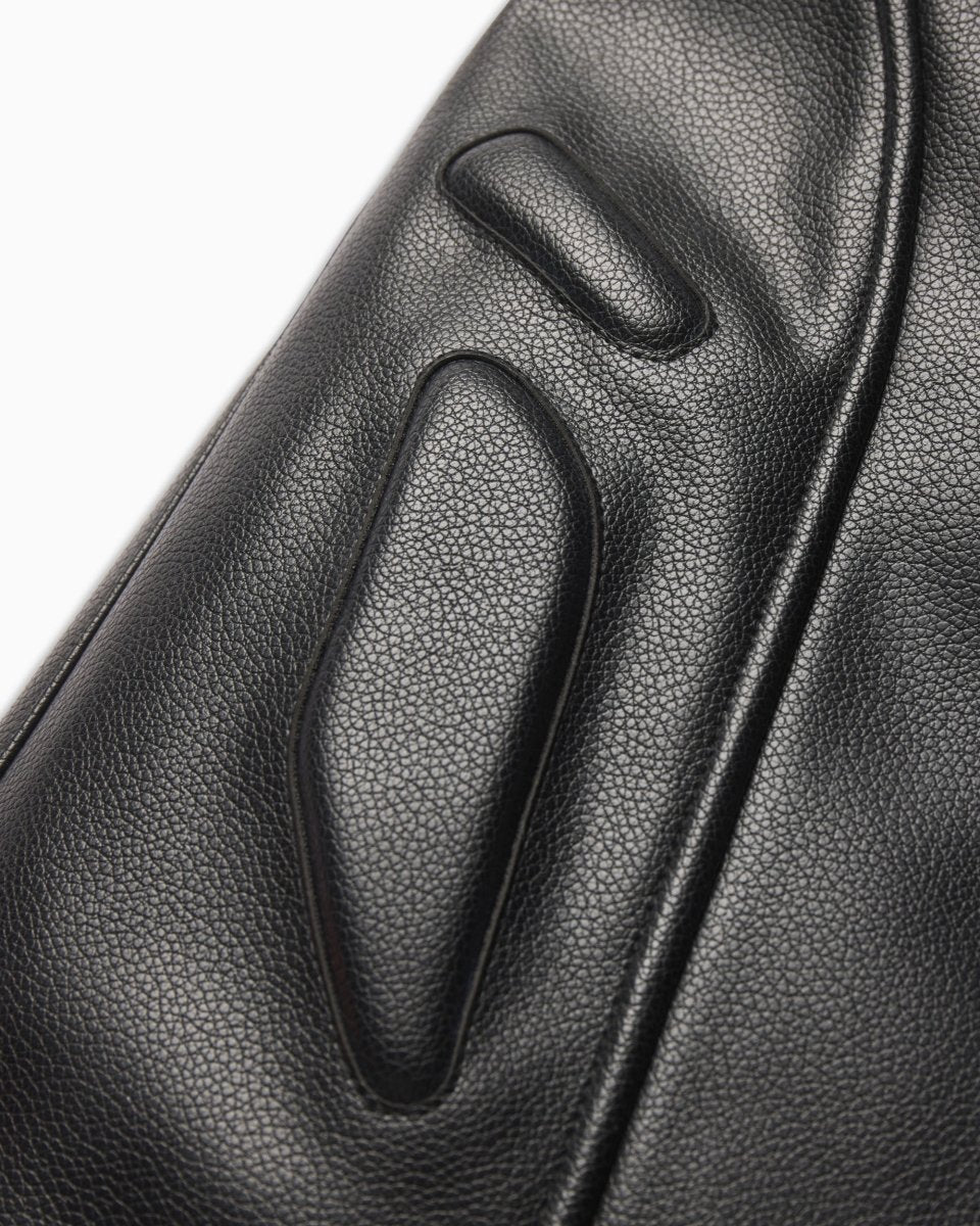 Faux Leather Strapless Mini Dress | Black - Image 9