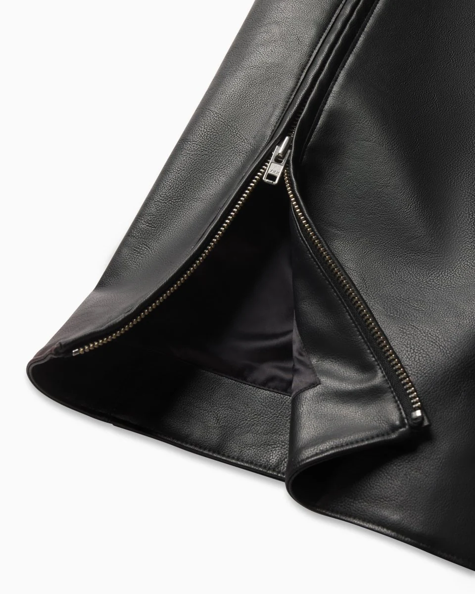 Faux Leather Trench | Black - Image 8