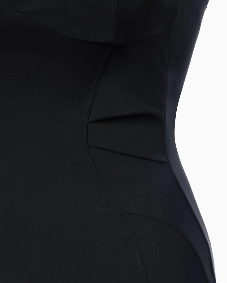 Fitted Halter Dress | Black - Image 7