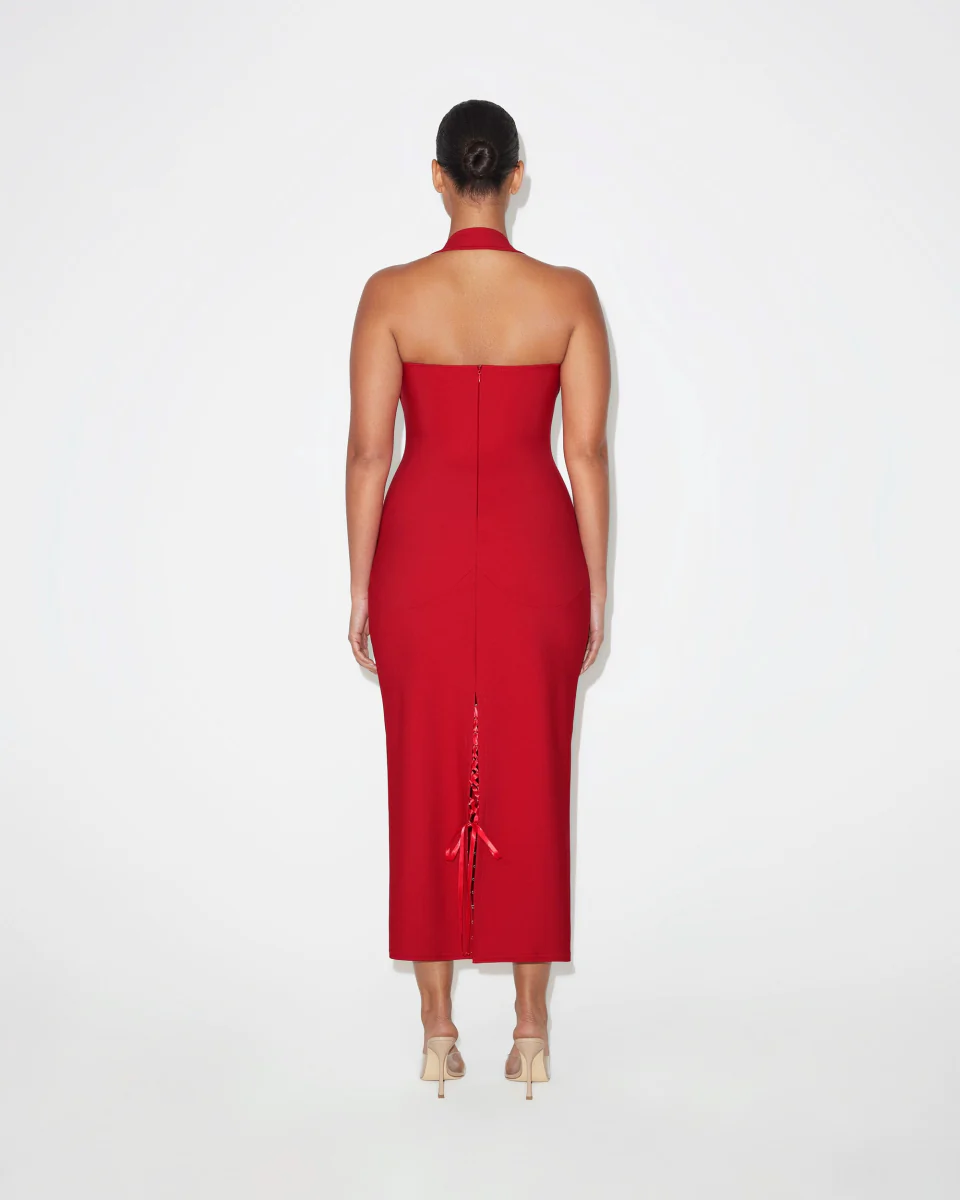 Fitted Halter Dress | Ruby - Image 10