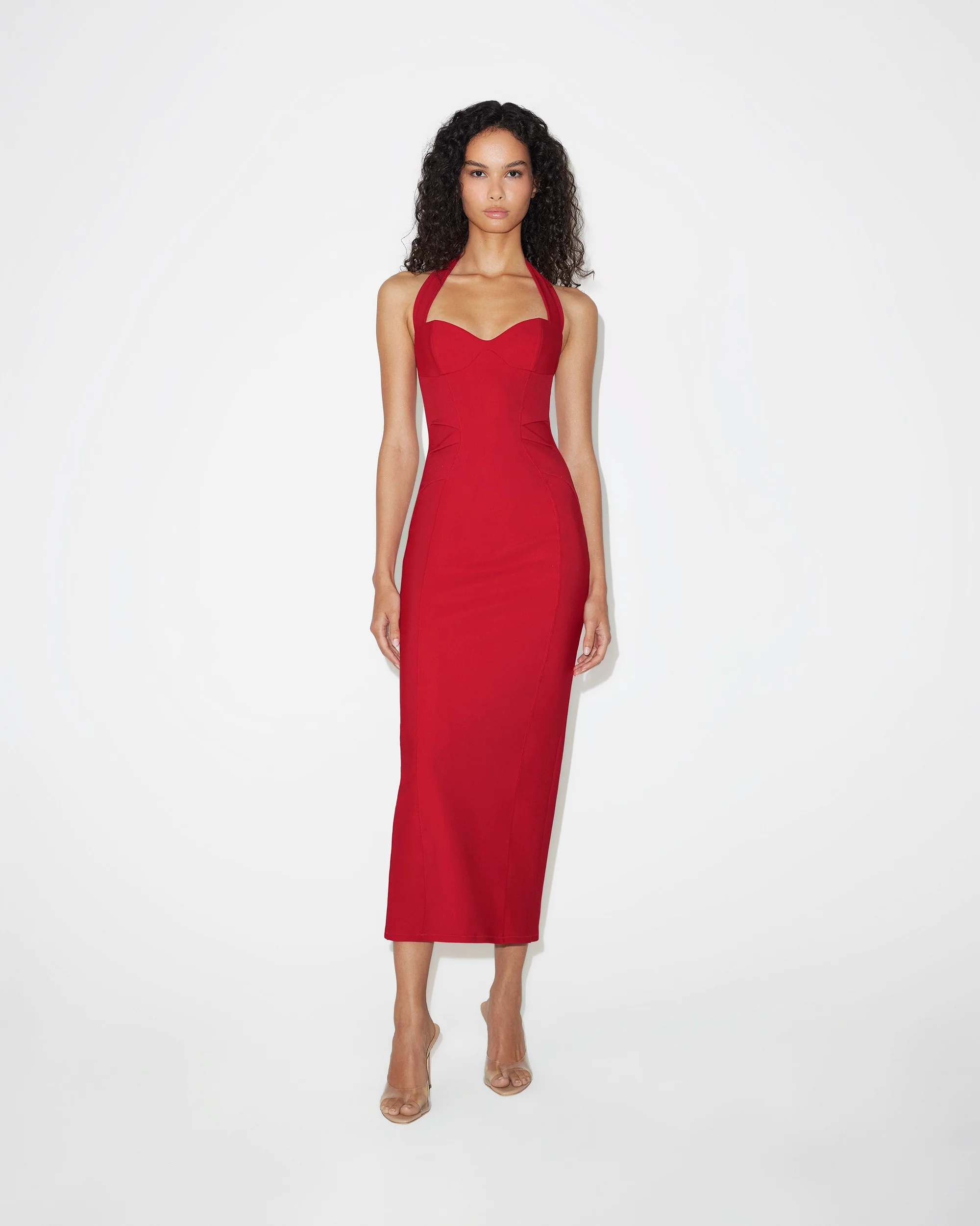 Fitted Halter Dress | Ruby - Image 3