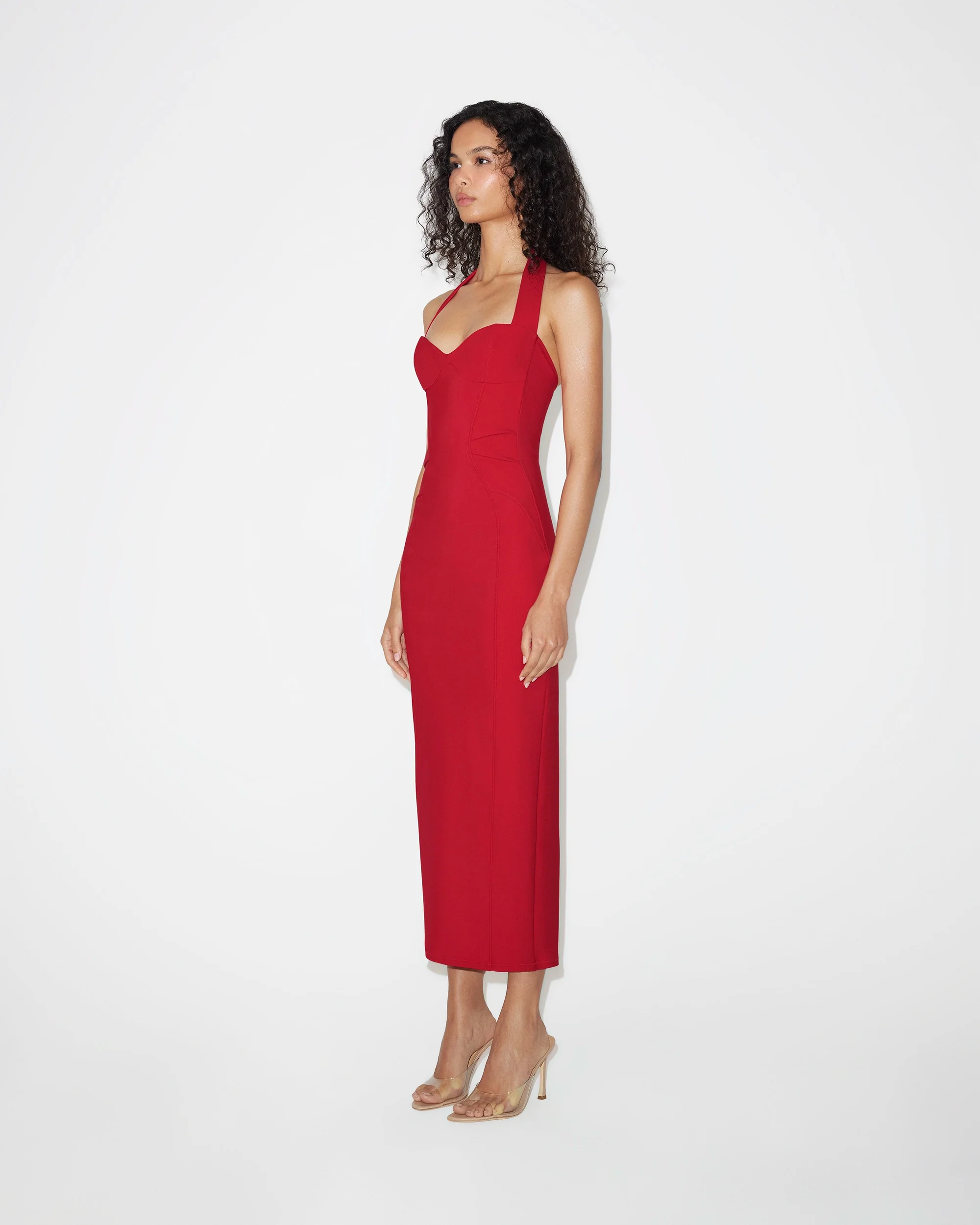 Fitted Halter Dress | Ruby - Image 4