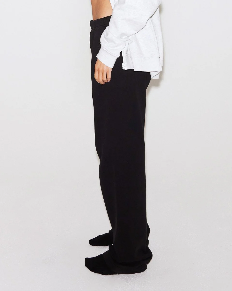 Fleece Straight Leg Pant | Black - Image 4