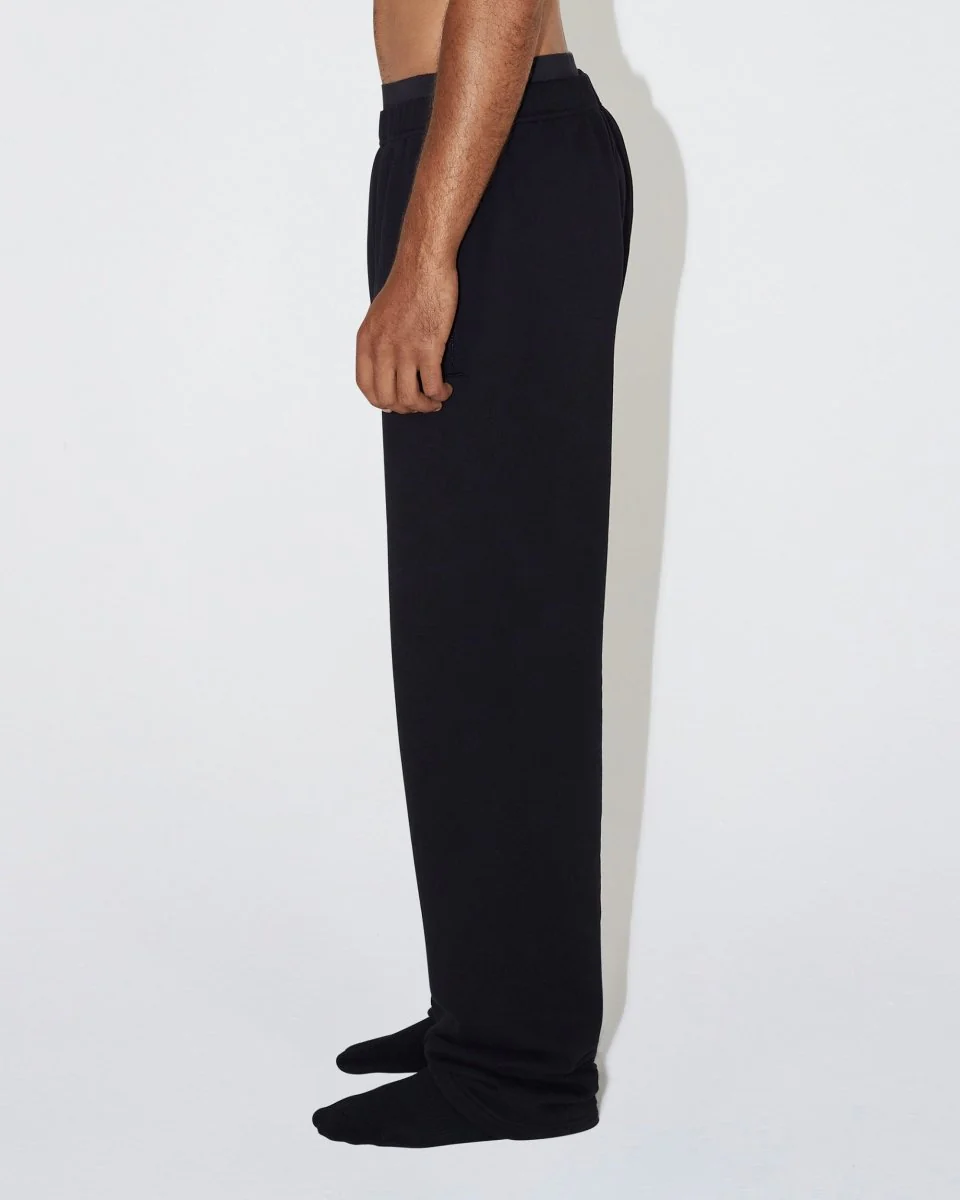 Fleece Straight Leg Pant | Black - Image 7