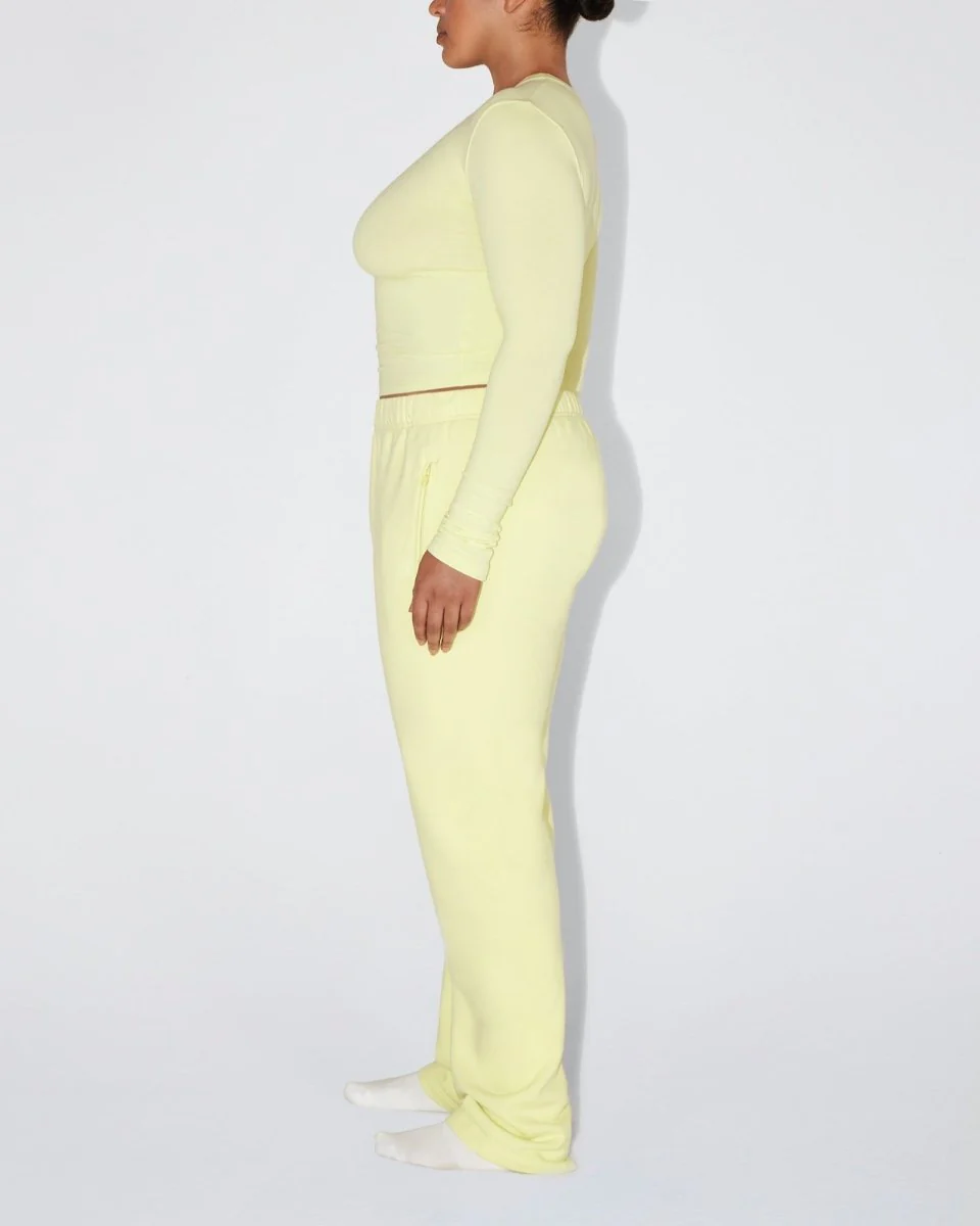 Fleece Straight Leg Pant | Limoncello - Image 10