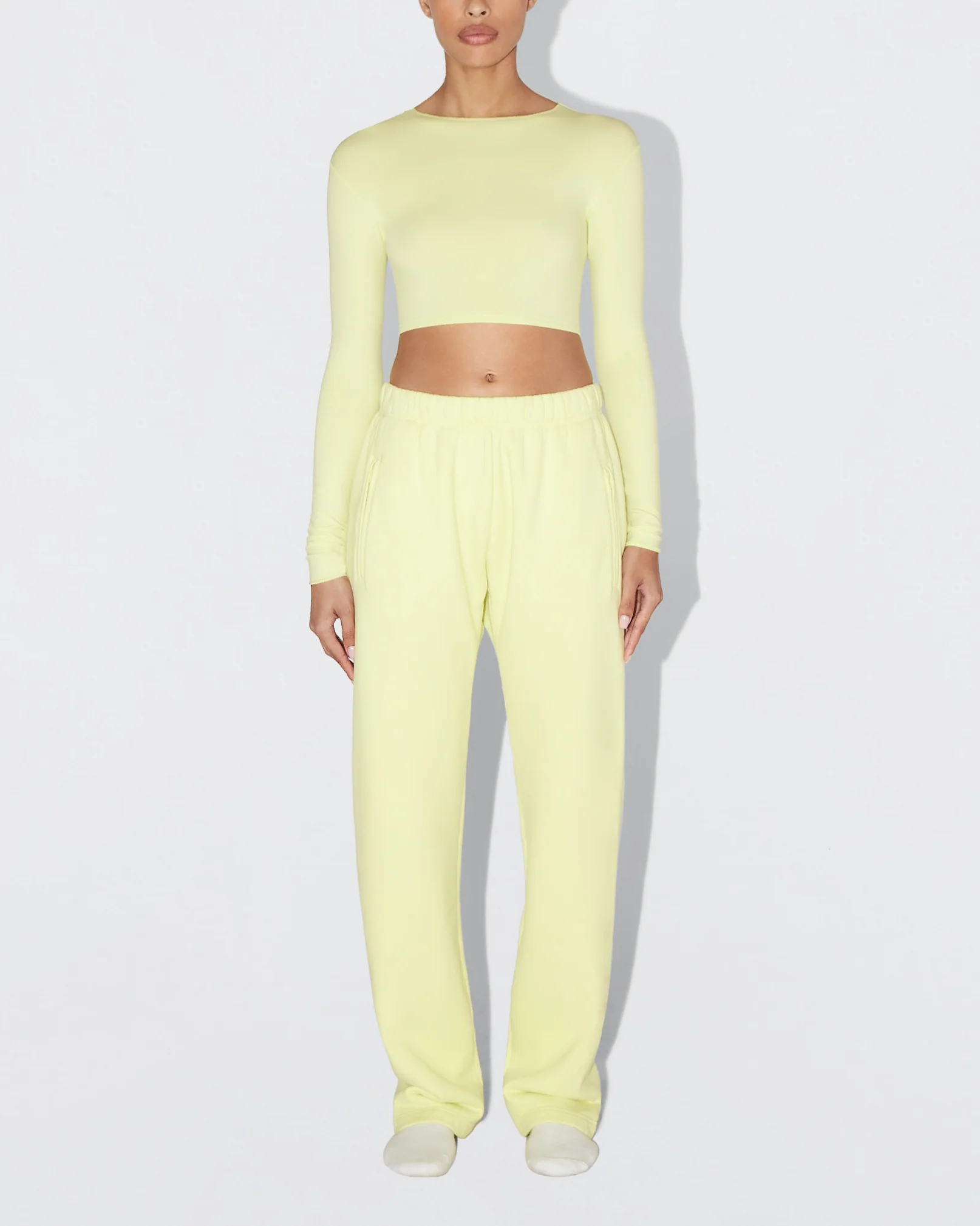 Fleece Straight Leg Pant | Limoncello - Image 3