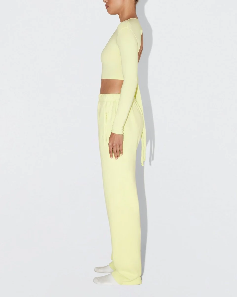 Fleece Straight Leg Pant | Limoncello - Image 4