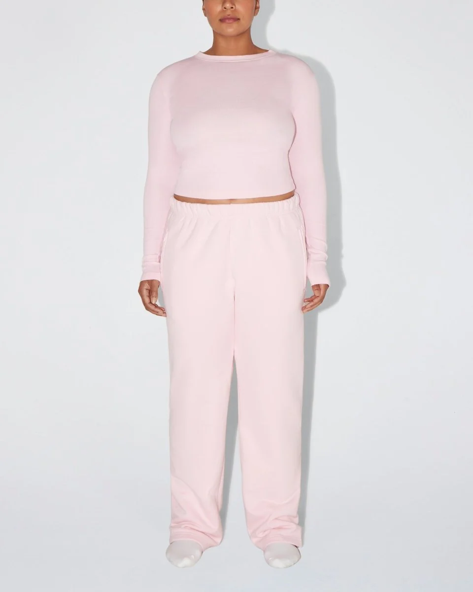 Fleece Straight Leg Pant | Orchid Pink - Image 8