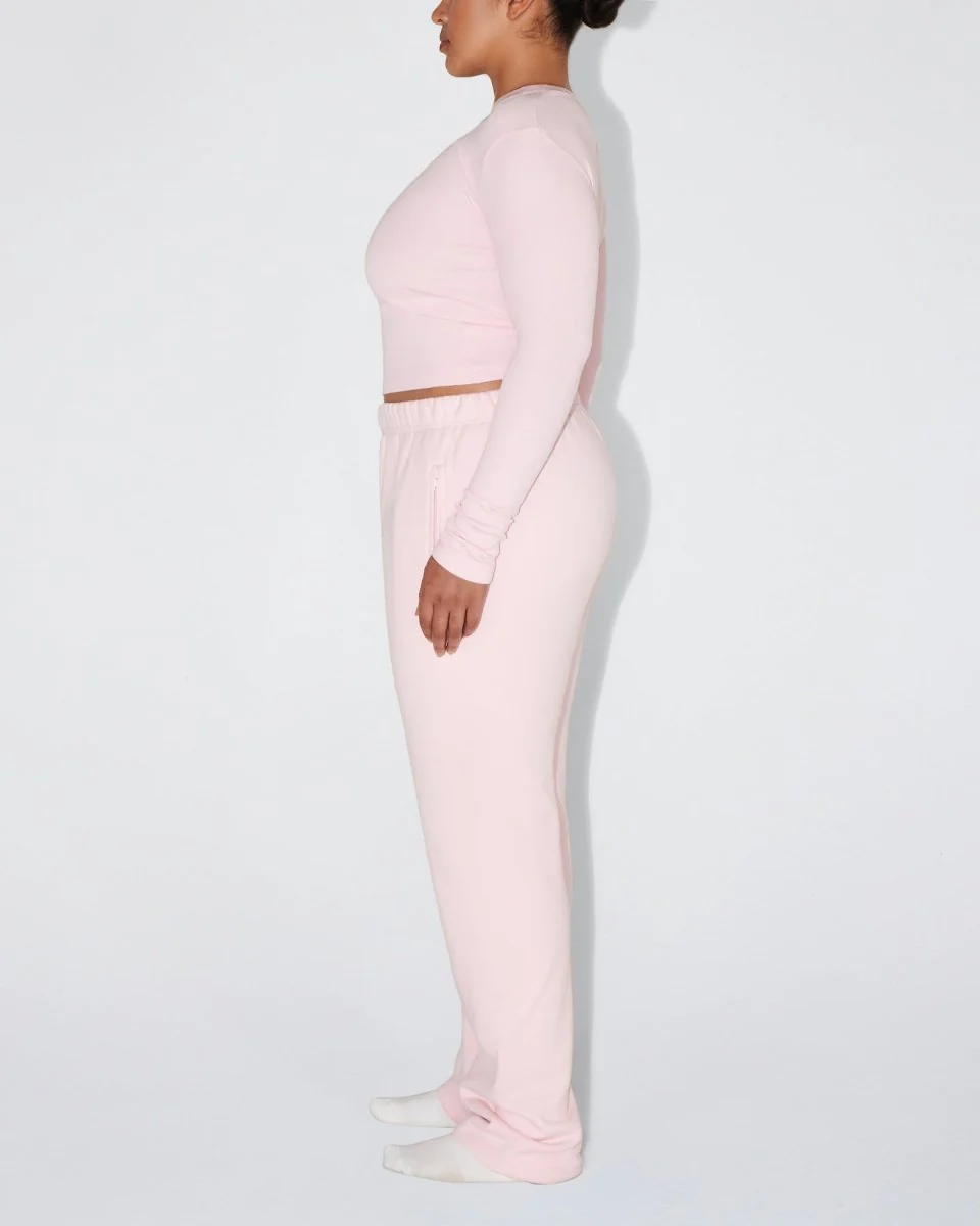 Fleece Straight Leg Pant | Orchid Pink - Image 9