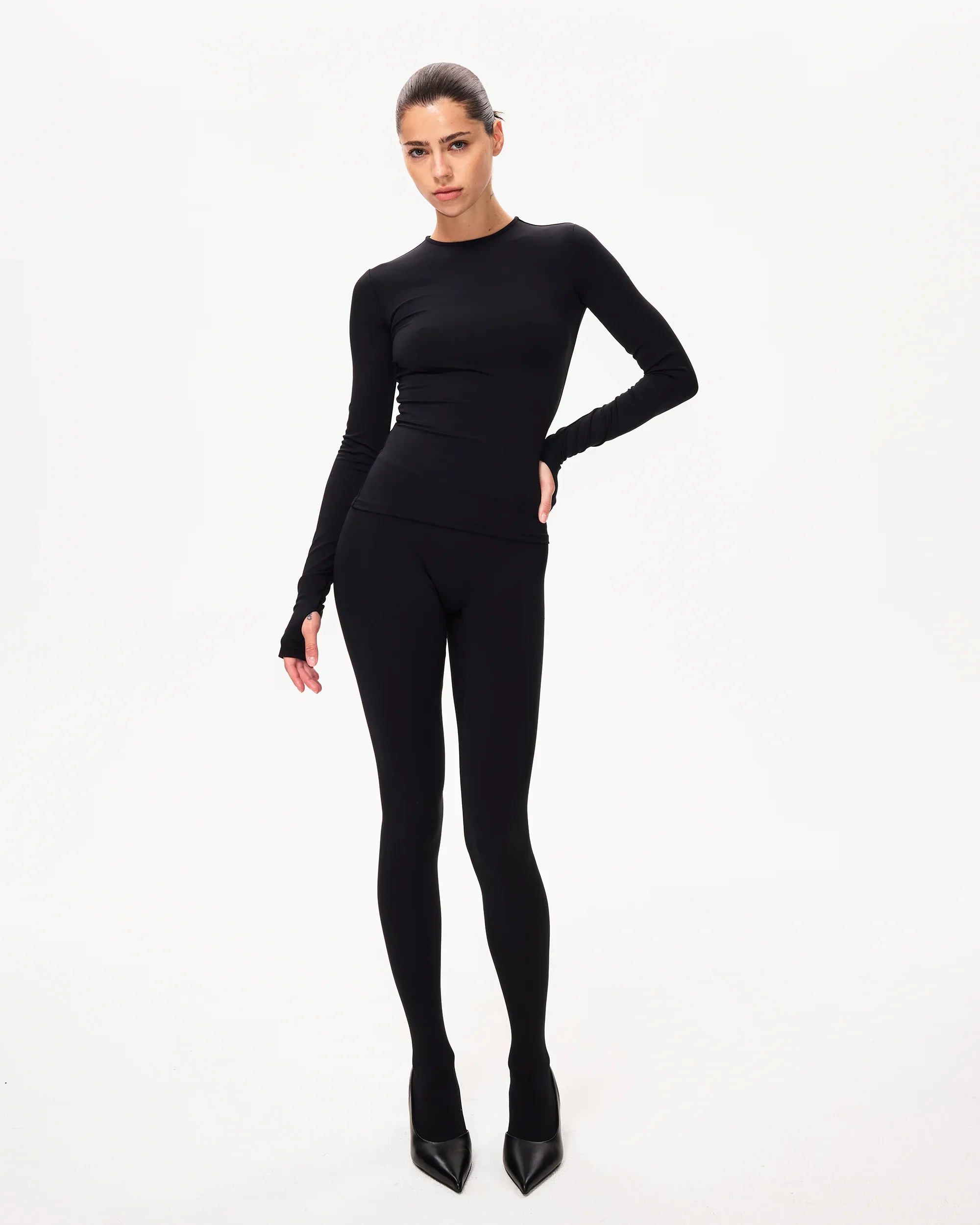 Footed Legging | Black - Image 4
