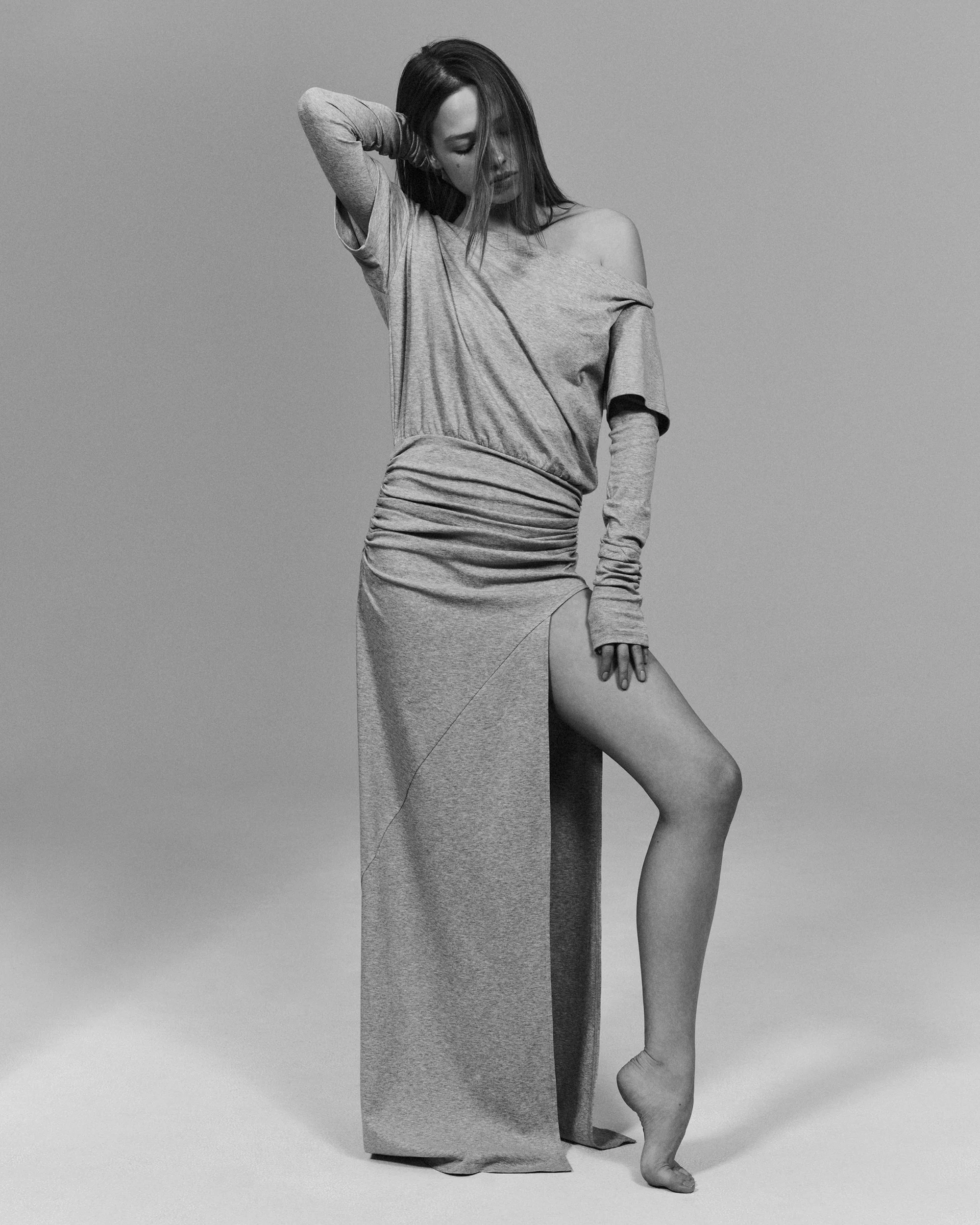 Grace Maxi Dress | Heather Grey - Image 2