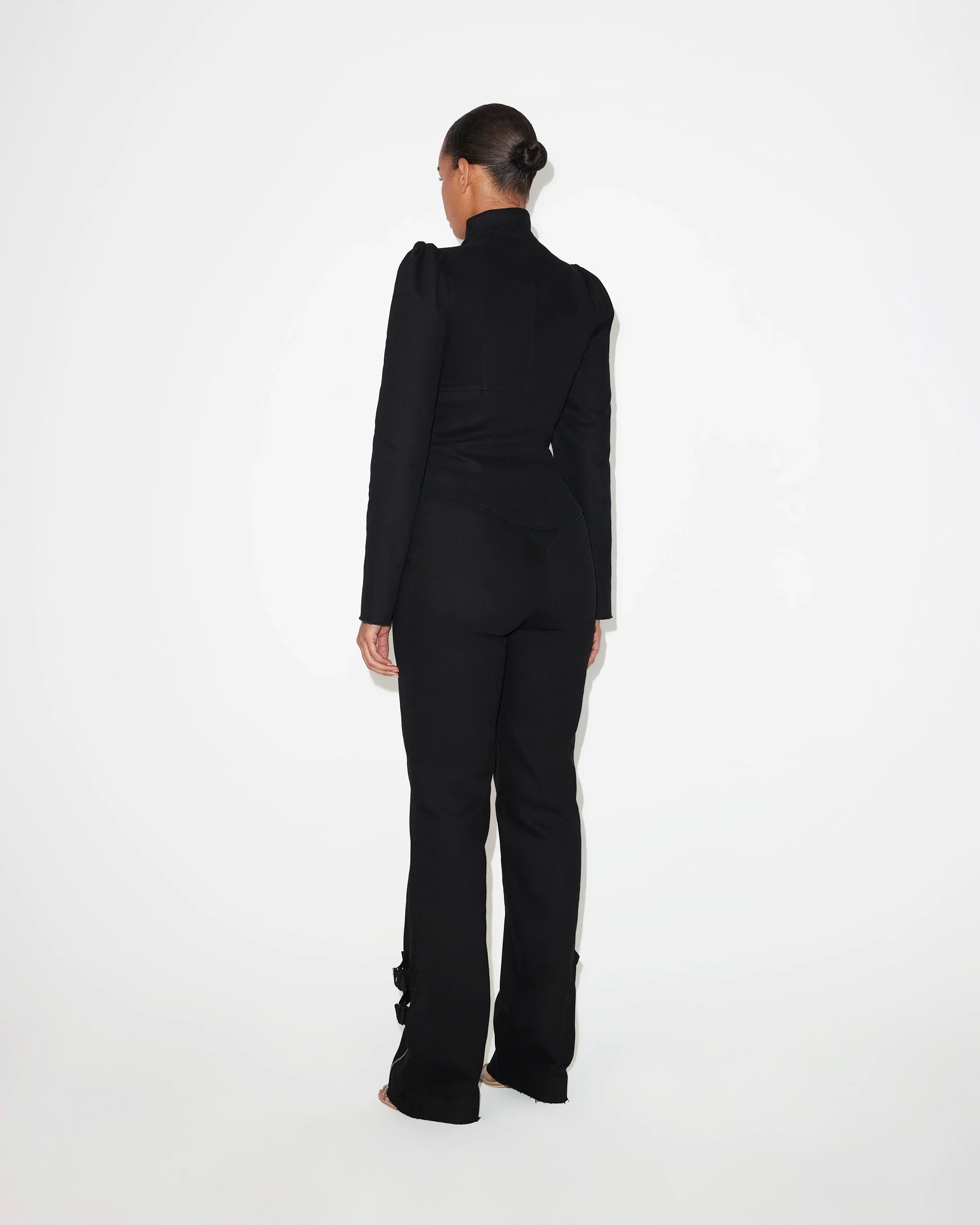 High Rise Denim Trousers | Black - Image 9