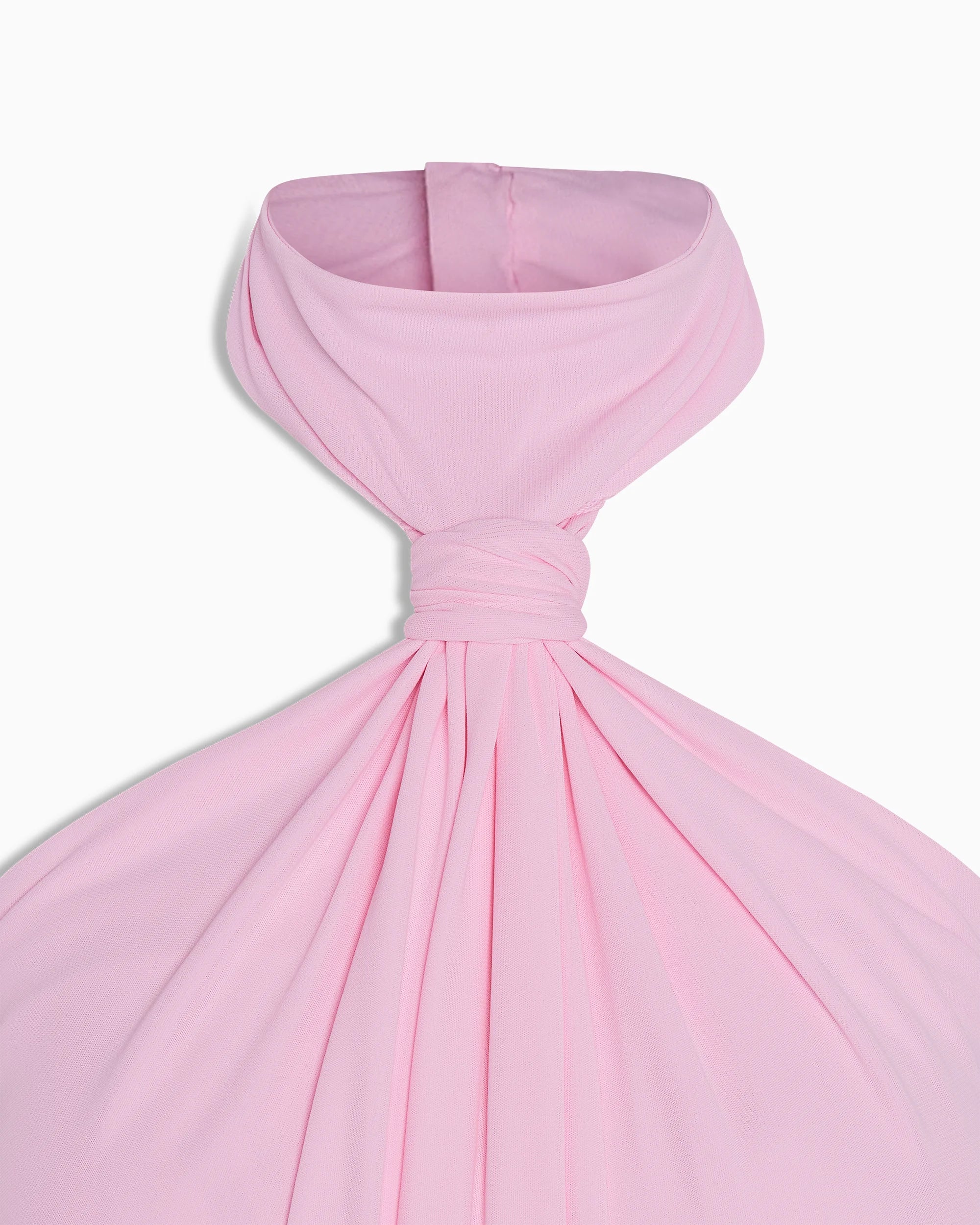 Knotted Halter Gown | Powder Pink - Image 5