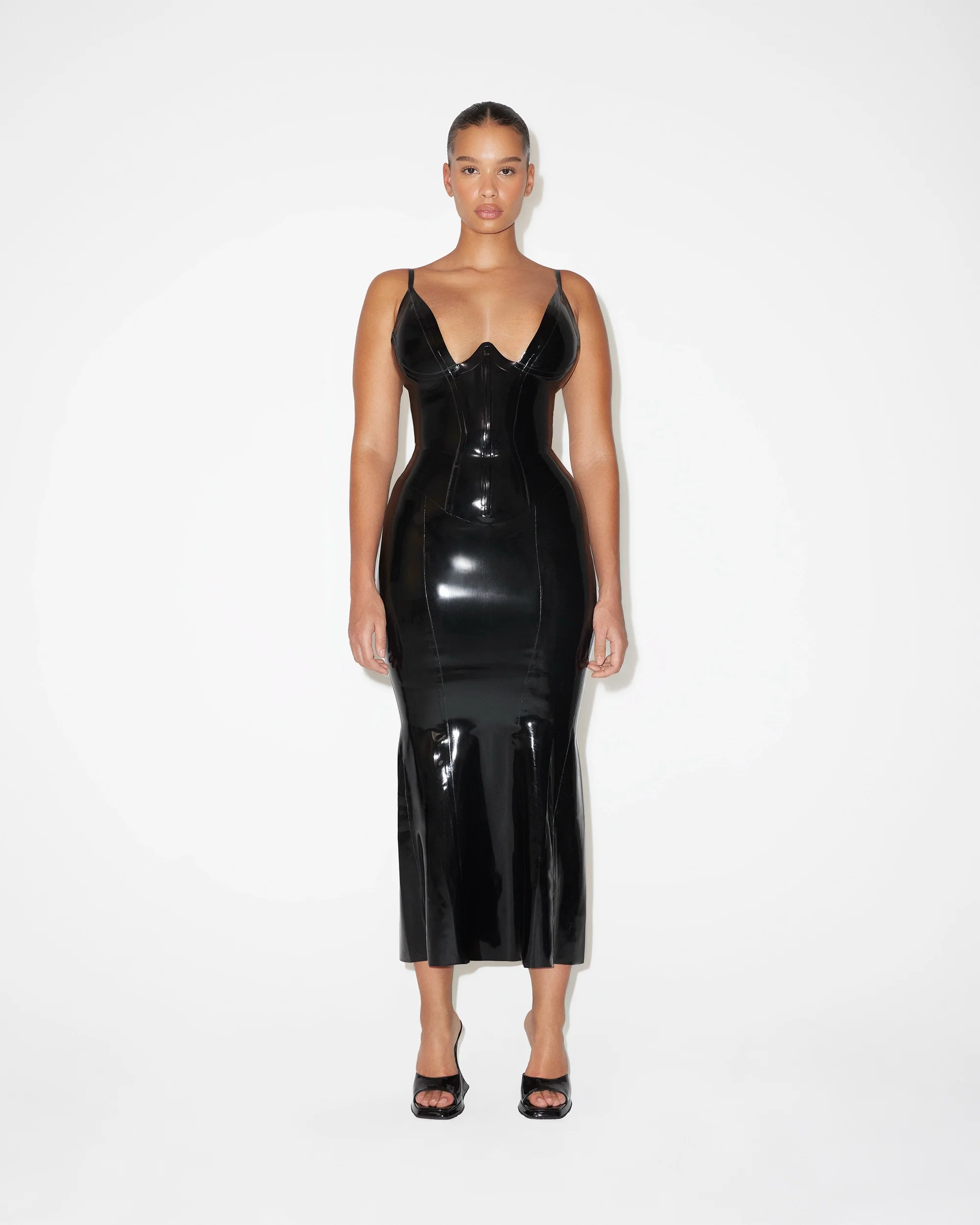 Latex Maxi Skirt | Black - Image 2