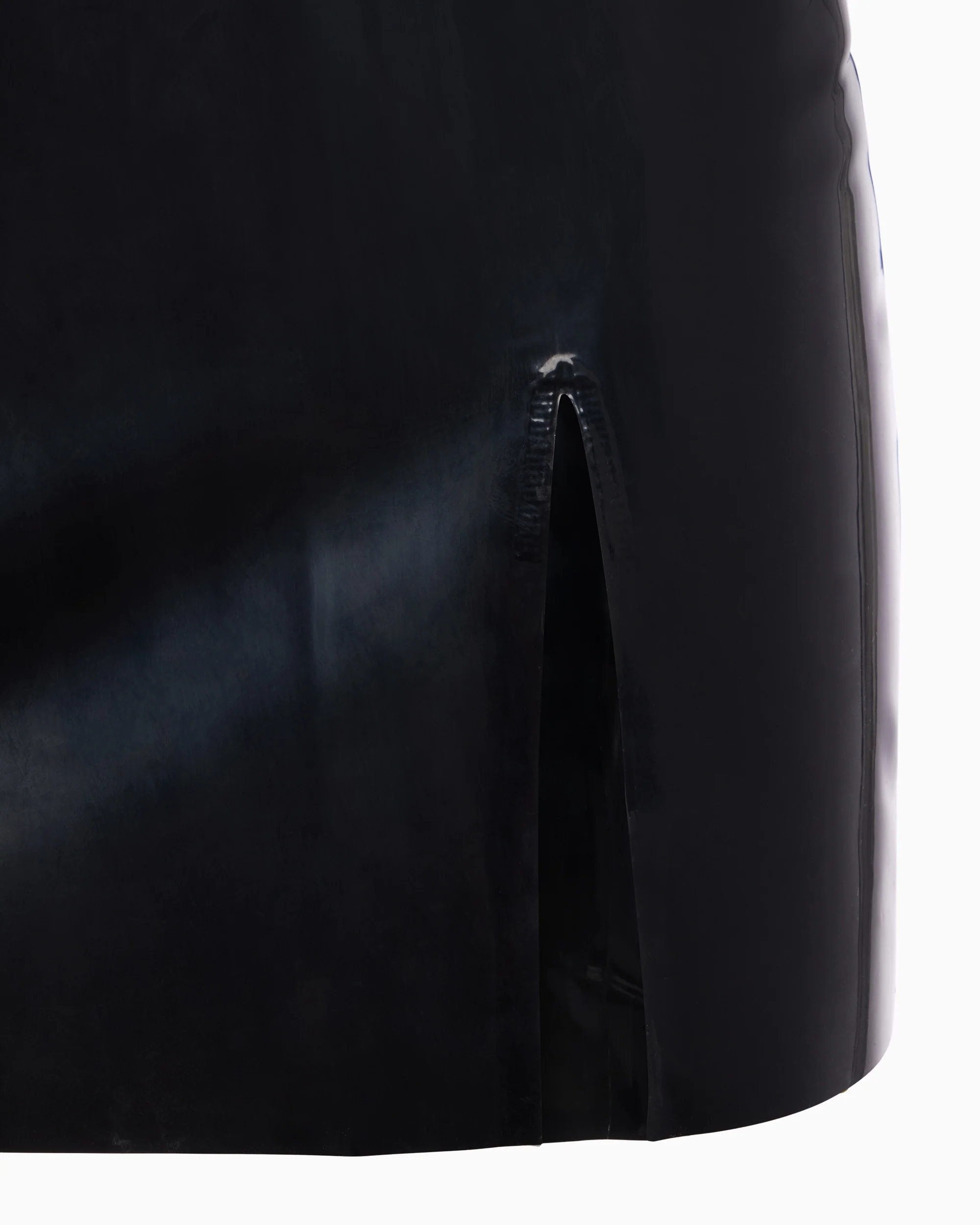 Latex Mini Dress | Black - Image 7