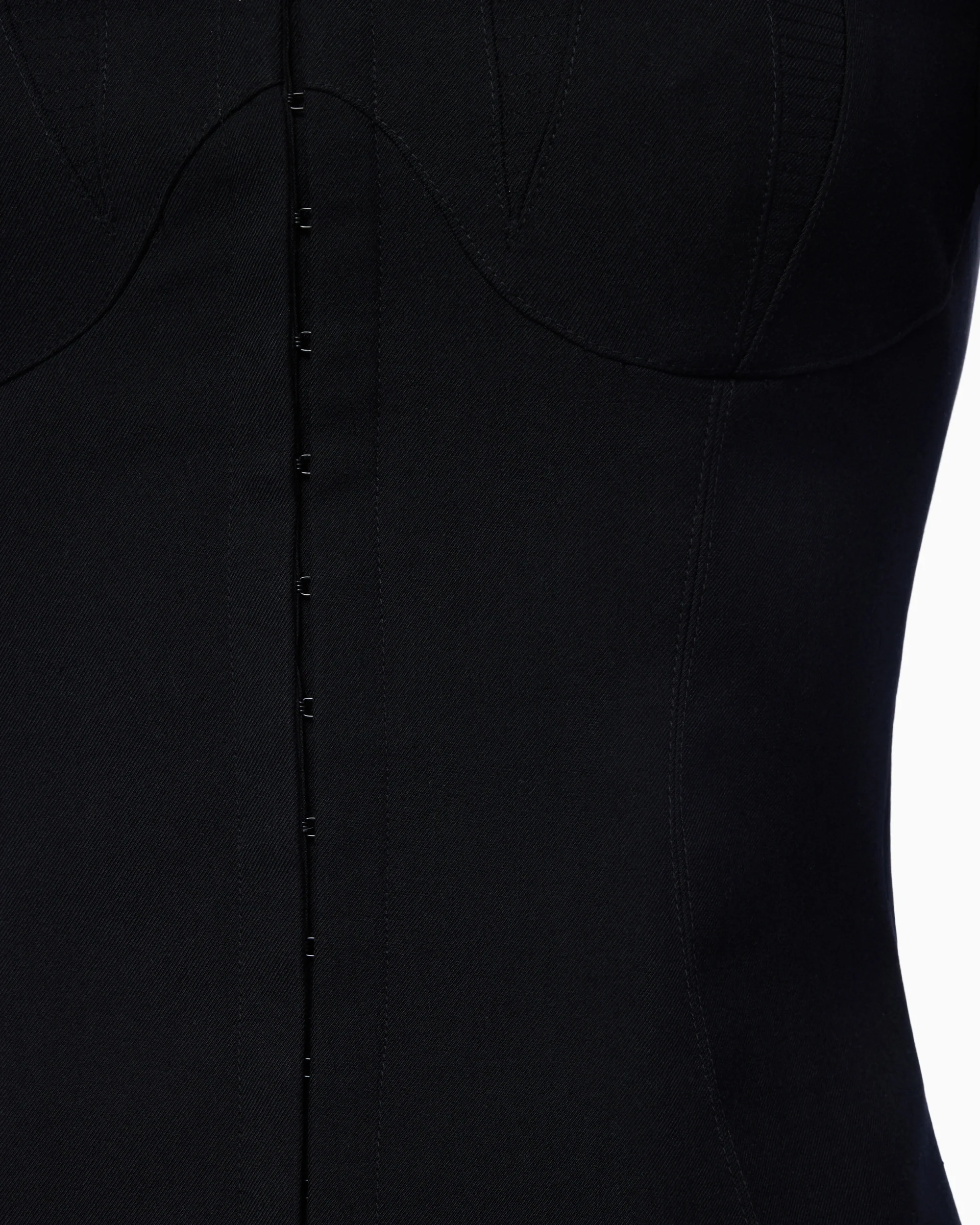 Long Sleeve Corset Top | Black - Image 6
