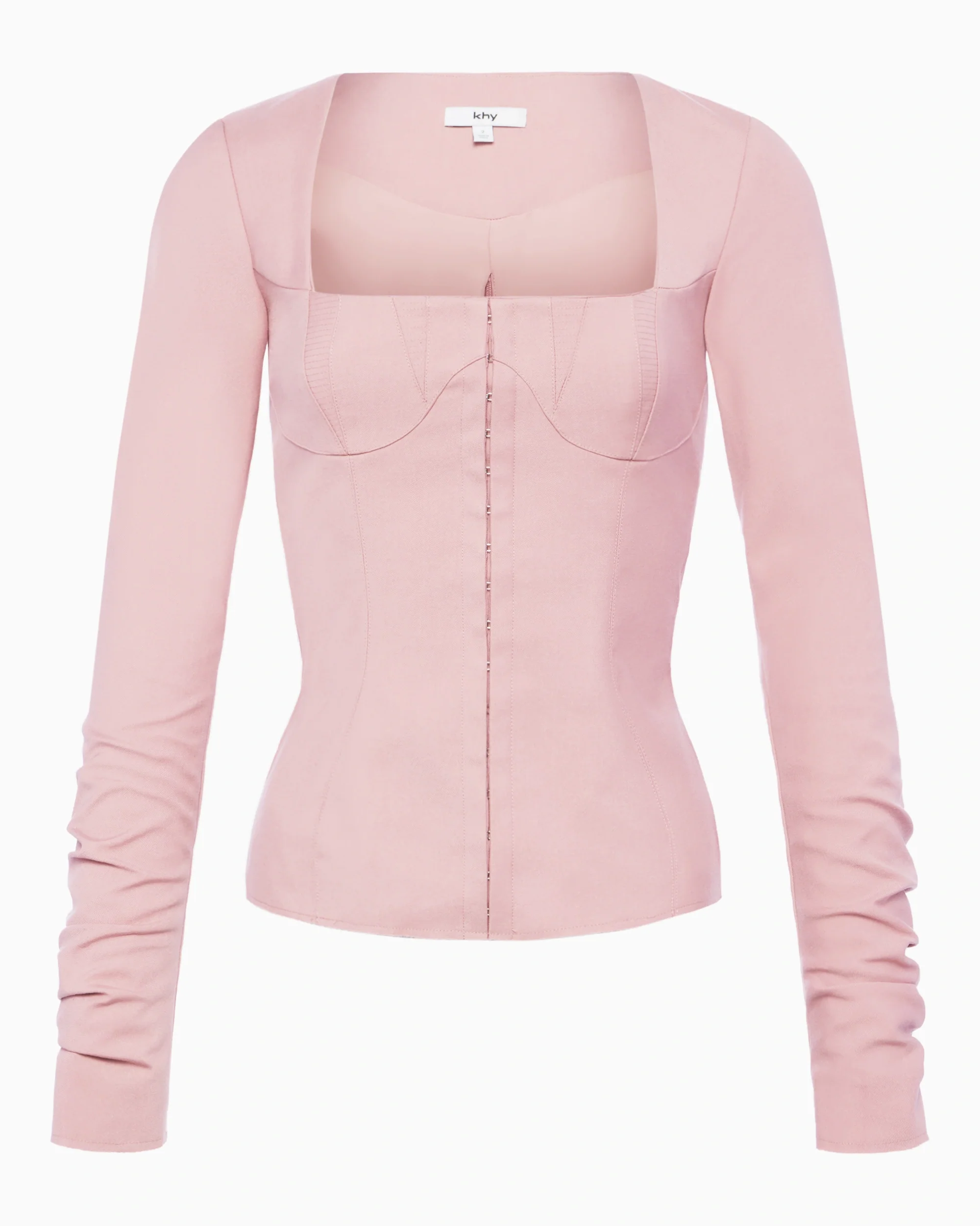 Long Sleeve Corset Top | Blush - Image 2