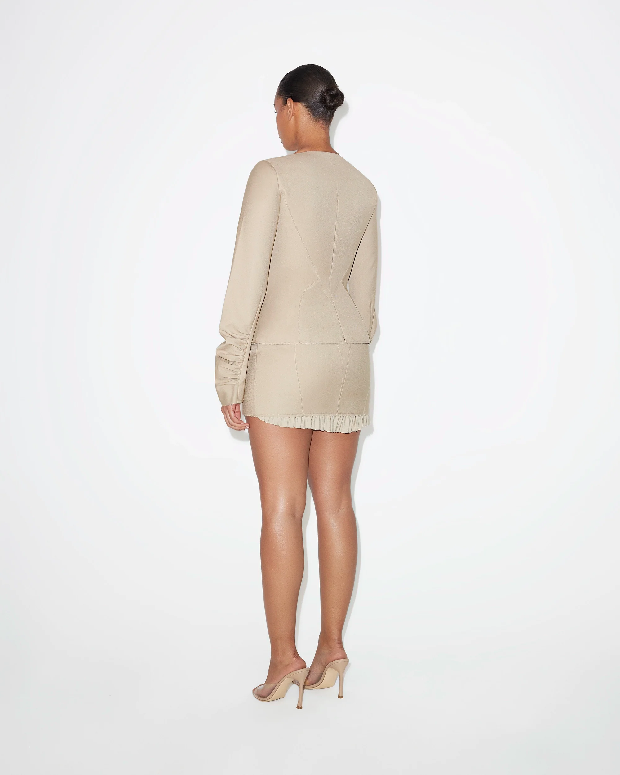 Long Sleeve Corset Top | Sand - Image 4