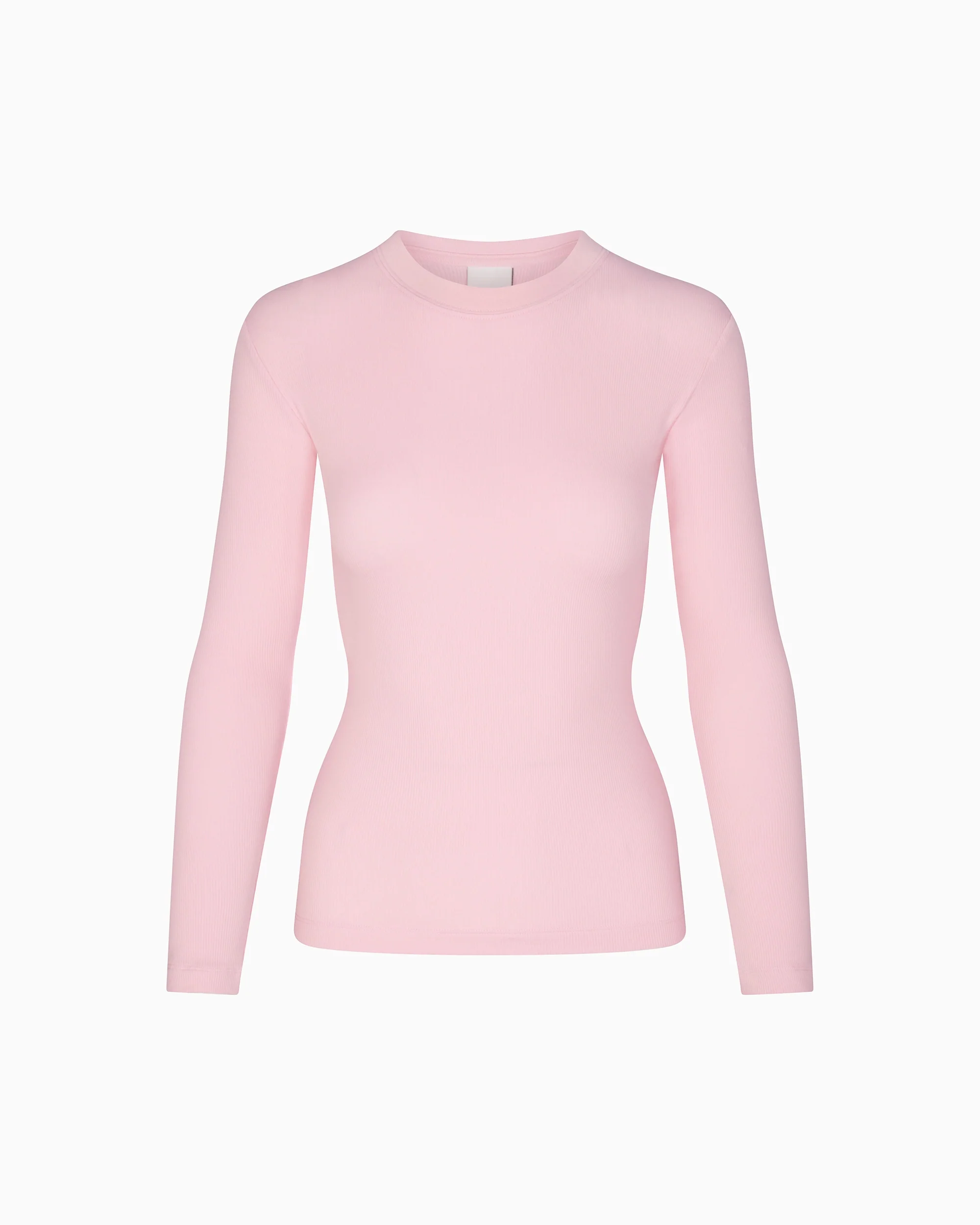 Long Sleeve Ribbed Tee | Orchid Pink - Image 2