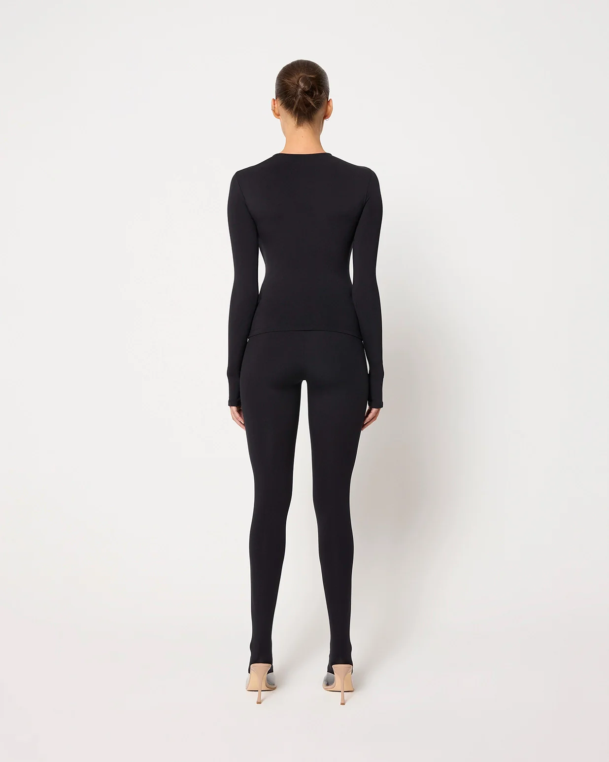Long Sleeve Thumb Hole Tee | Black - Image 10