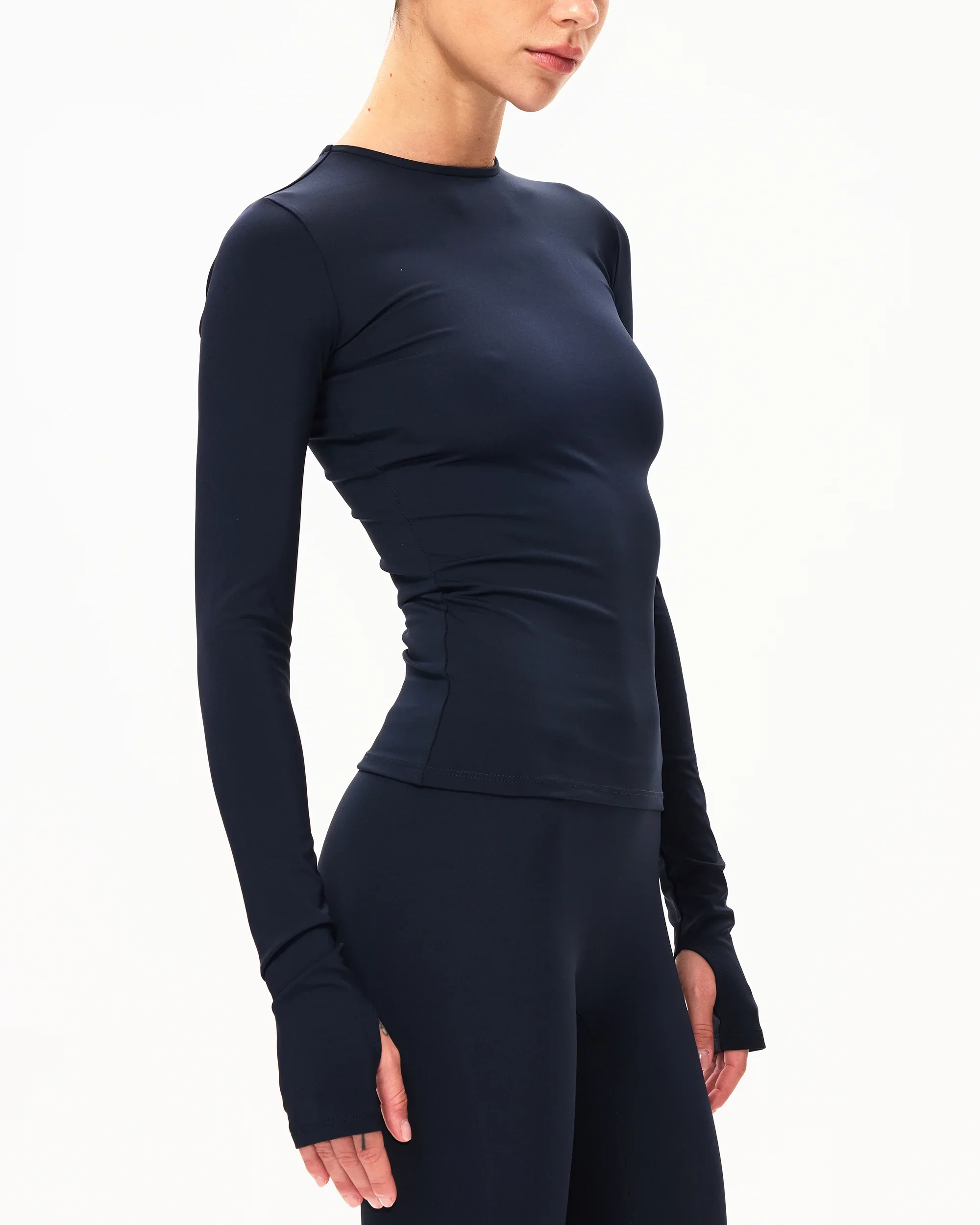 Long Sleeve Thumb Hole Tee | Midnight - Image 8