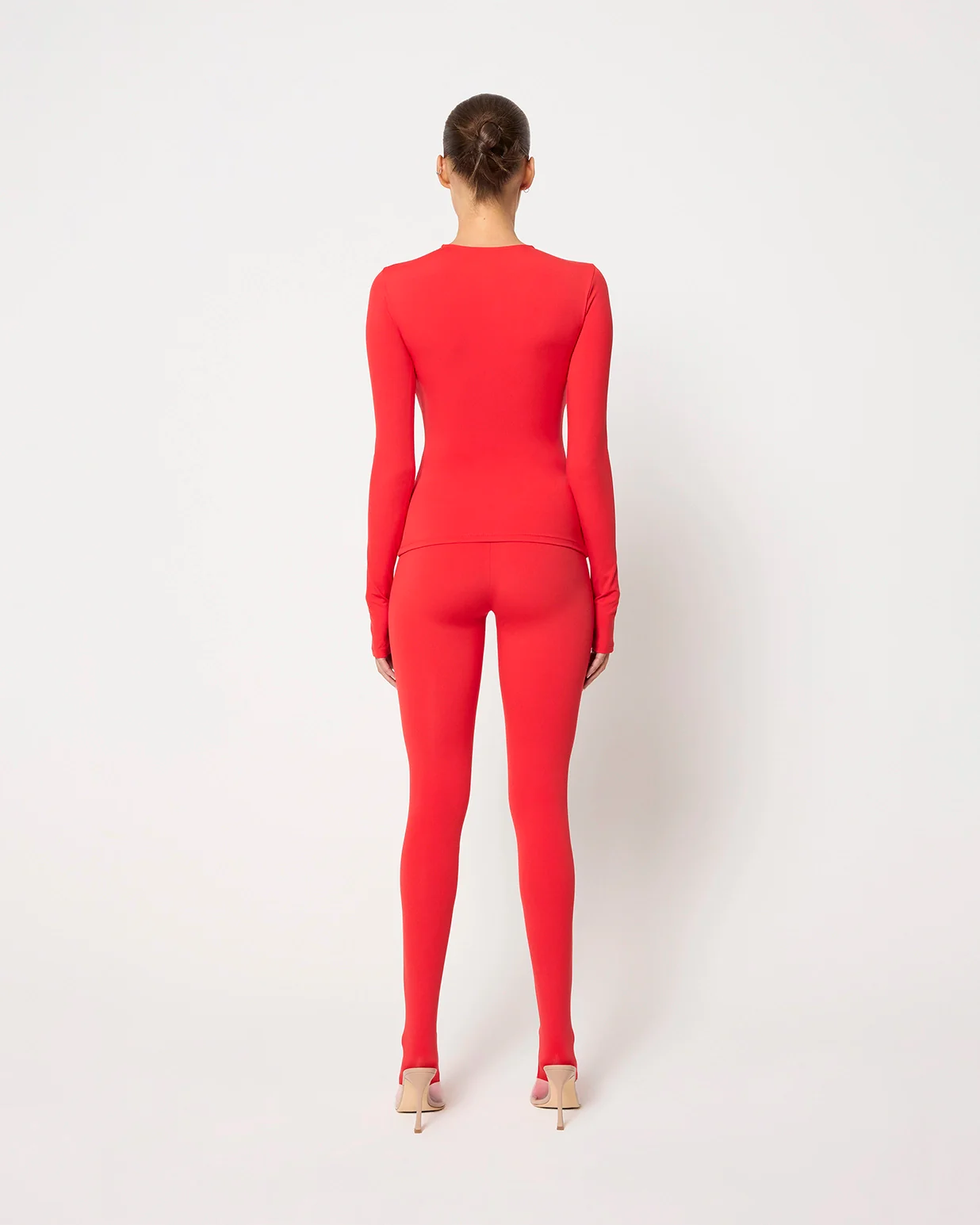 Long Sleeve Thumb Hole Tee | Scarlet - Image 11