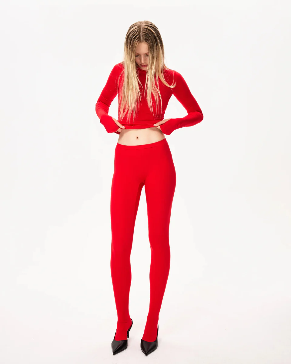 Long Sleeve Thumb Hole Tee | Scarlet - Image 7