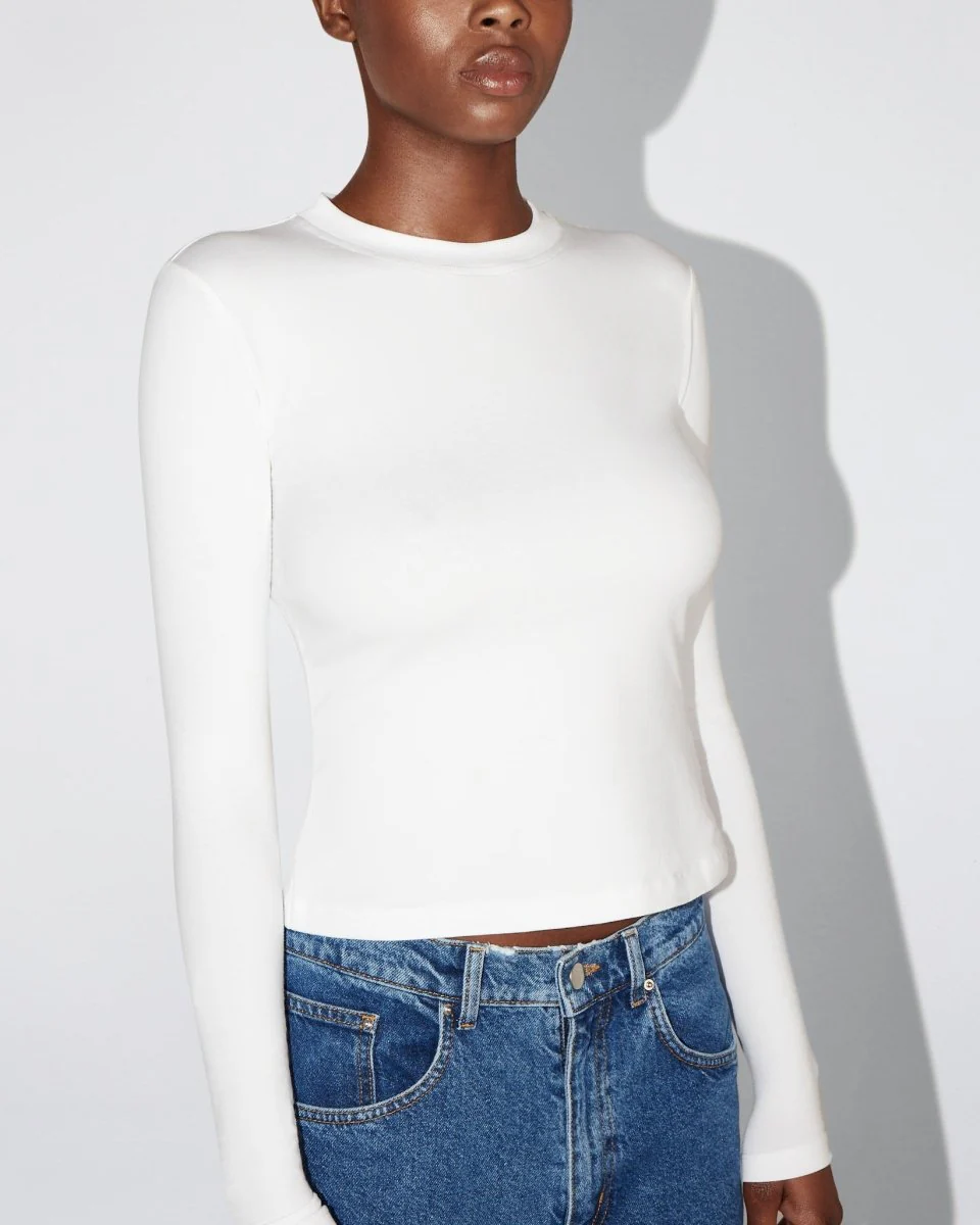 Long Sleeve Tie Tee | White - Image 6