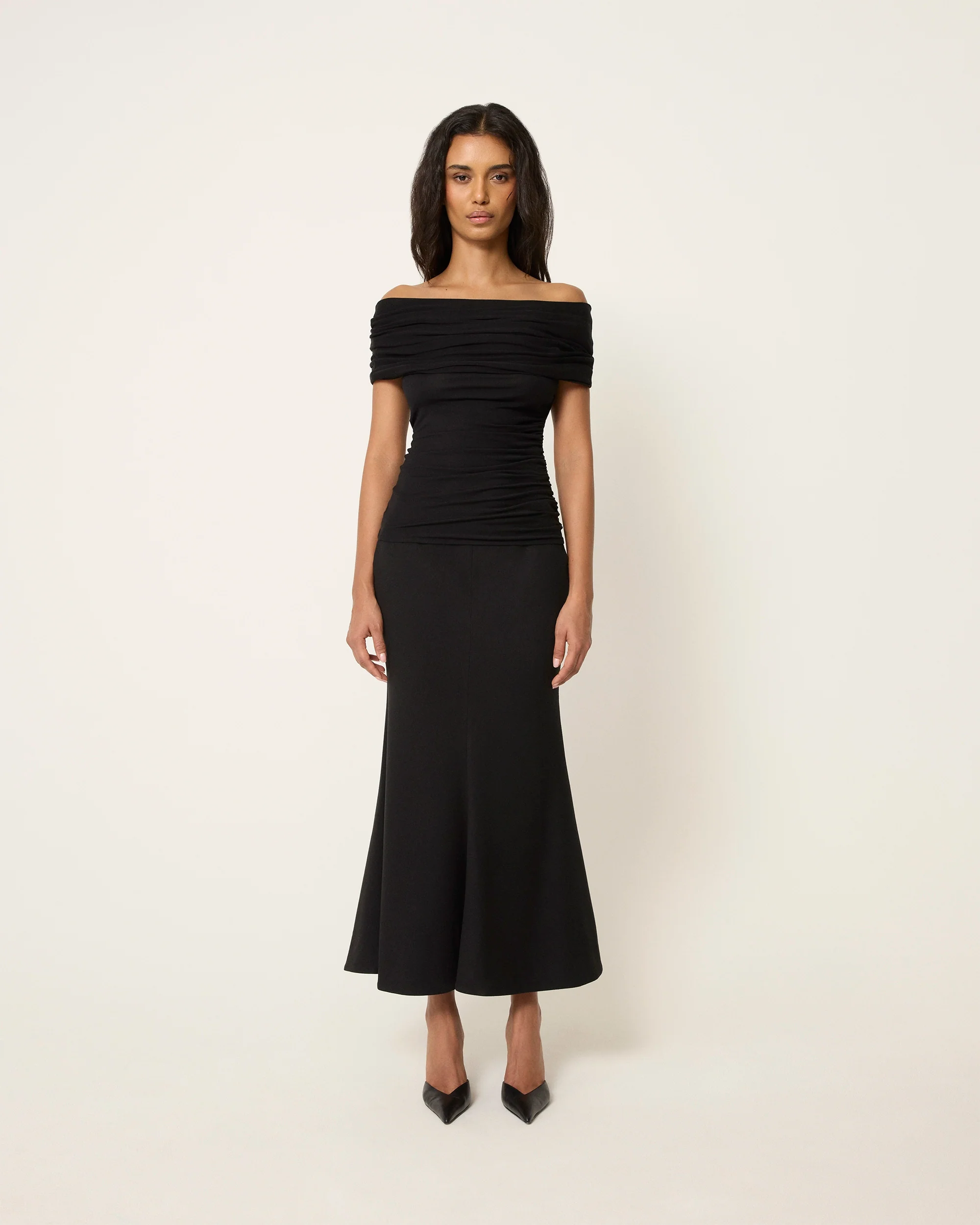 Long Tailored Skirt | Black - Image 3