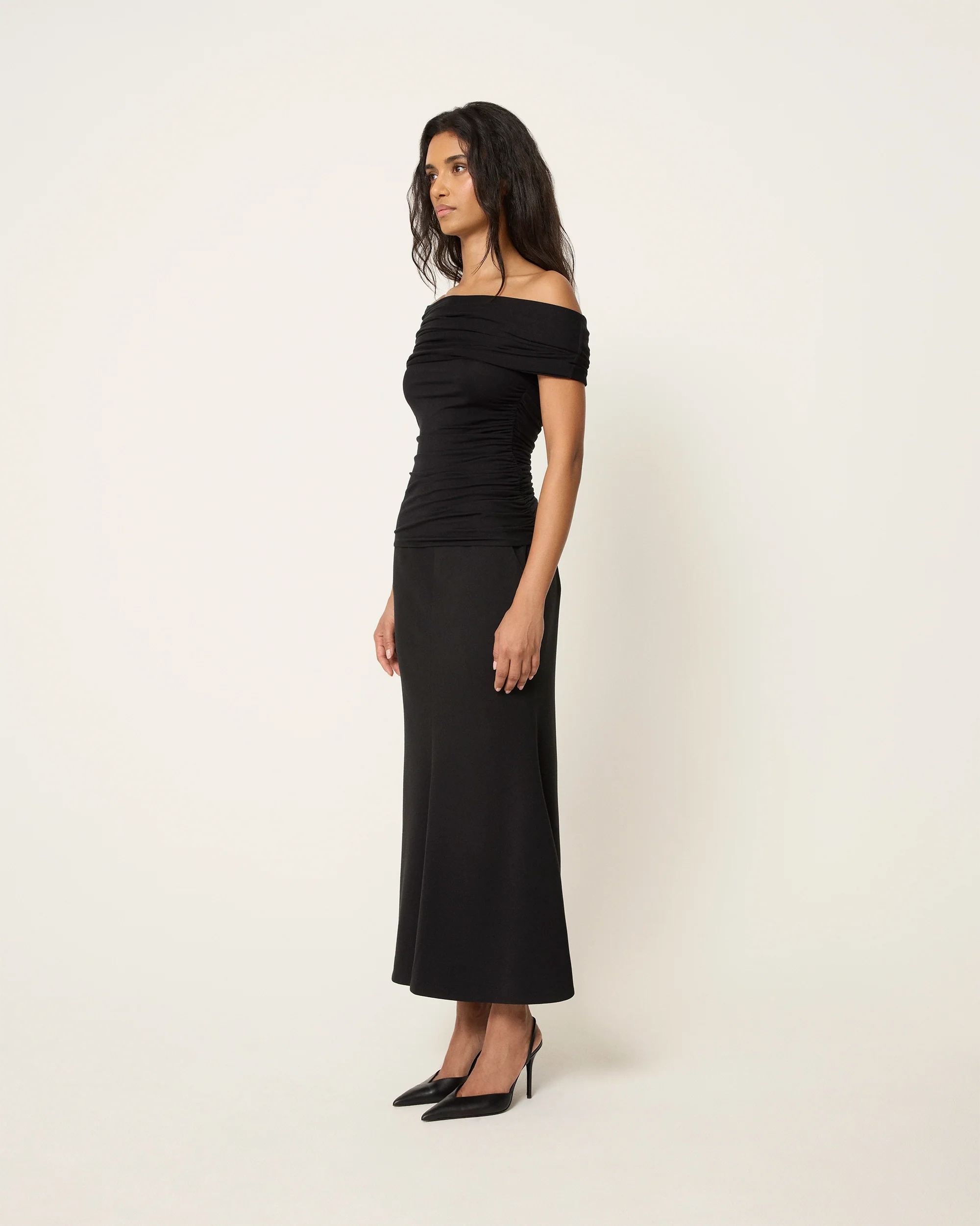 Long Tailored Skirt | Black - Image 4